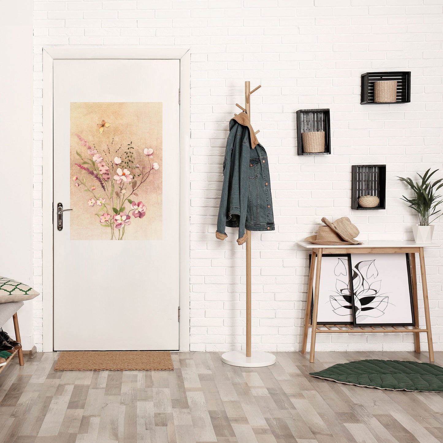 FLOWERED REVERIE Poster verticale staccabile e attaccabile