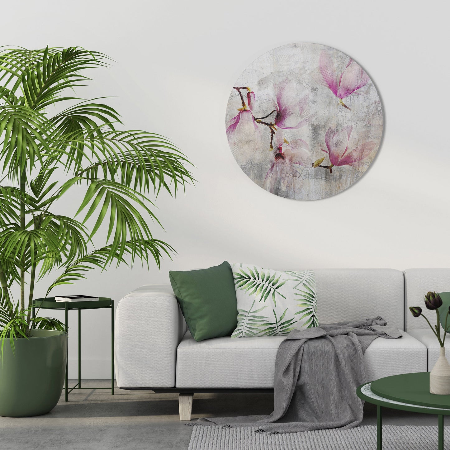 ASTONISHING MAGNOLIA Round Wall Art