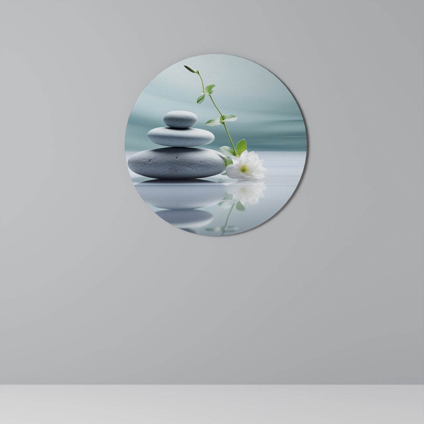 Arte murale rotonda TRANQUIL STONE BALANCE