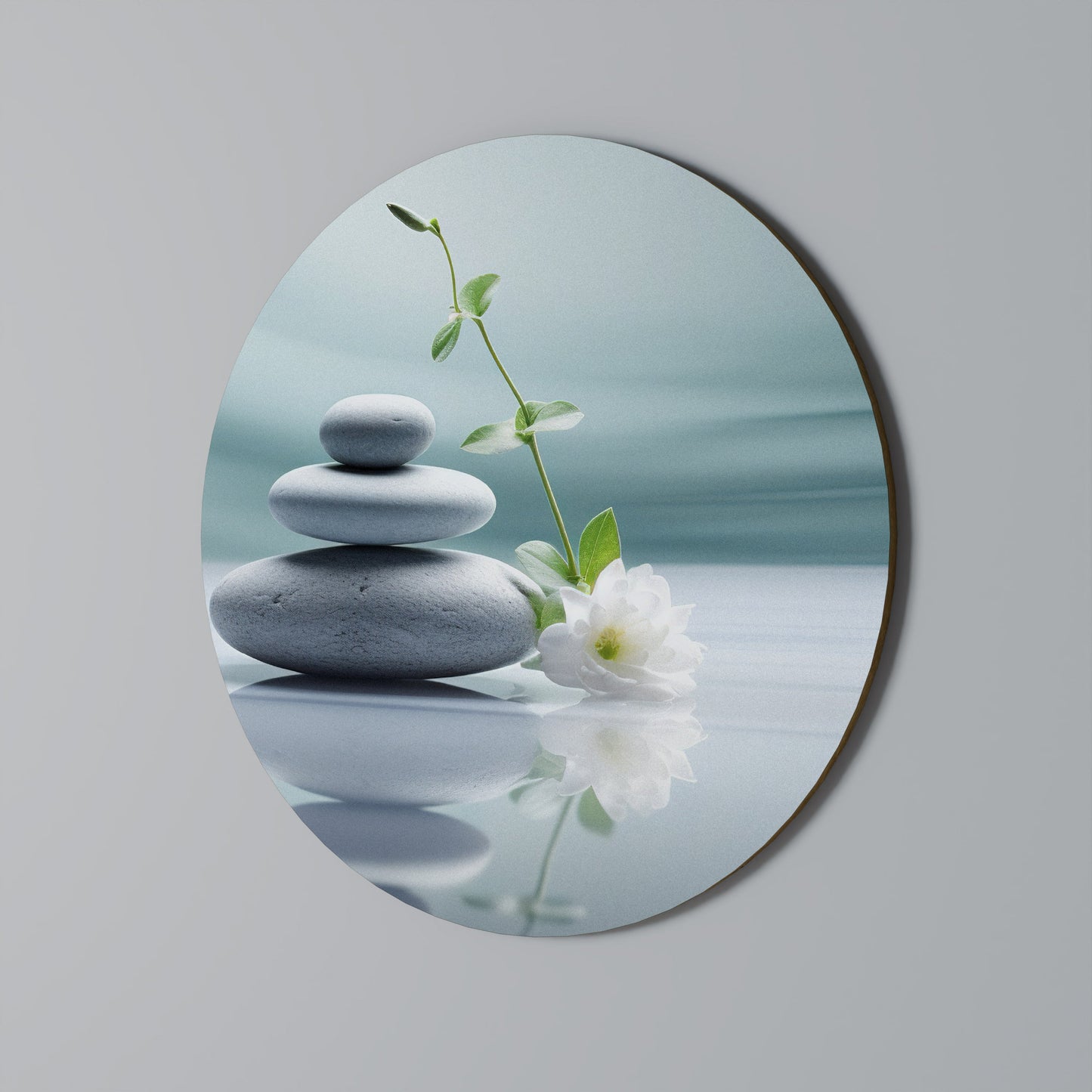 Arte murale rotonda TRANQUIL STONE BALANCE