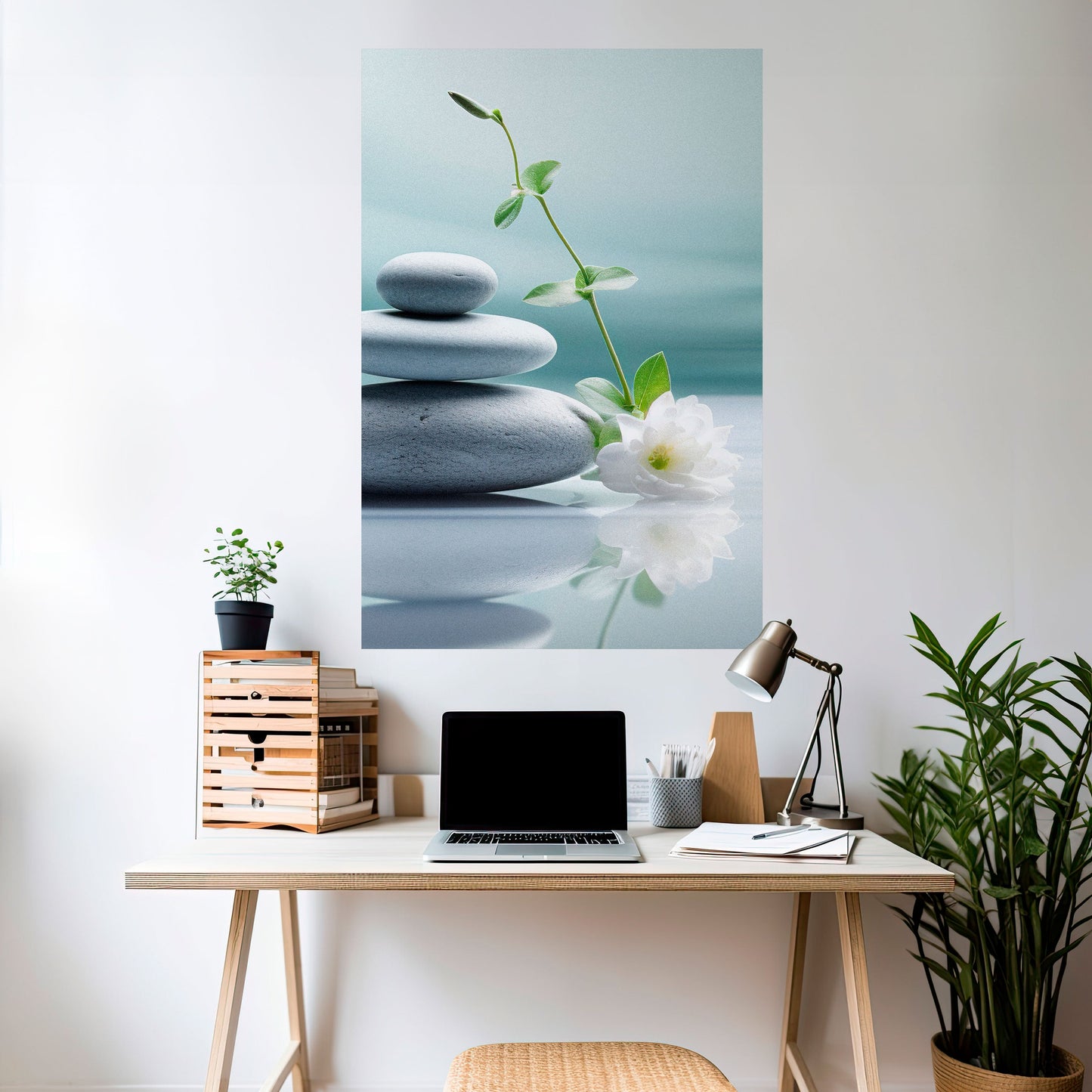 Poster verticale staccabile e attaccabile TRANQUIL STONE BALANCE