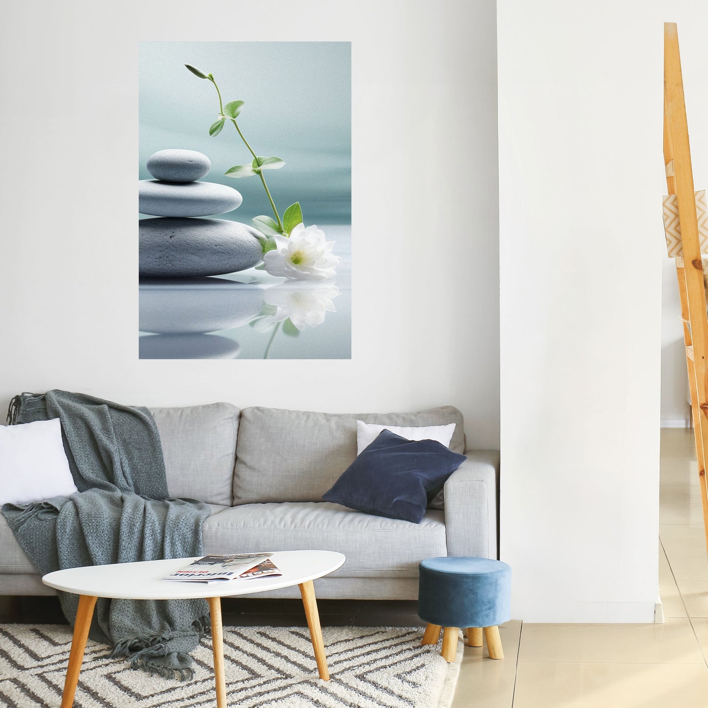 Poster verticale staccabile e attaccabile TRANQUIL STONE BALANCE