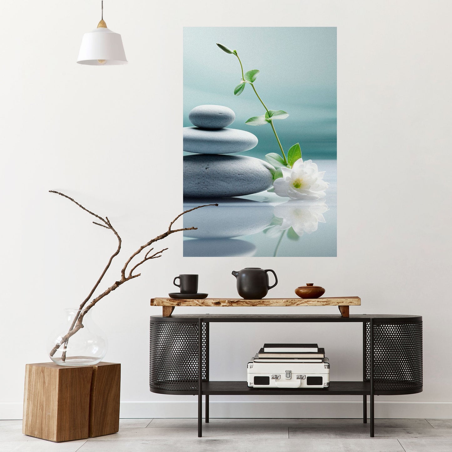Poster verticale staccabile e attaccabile TRANQUIL STONE BALANCE
