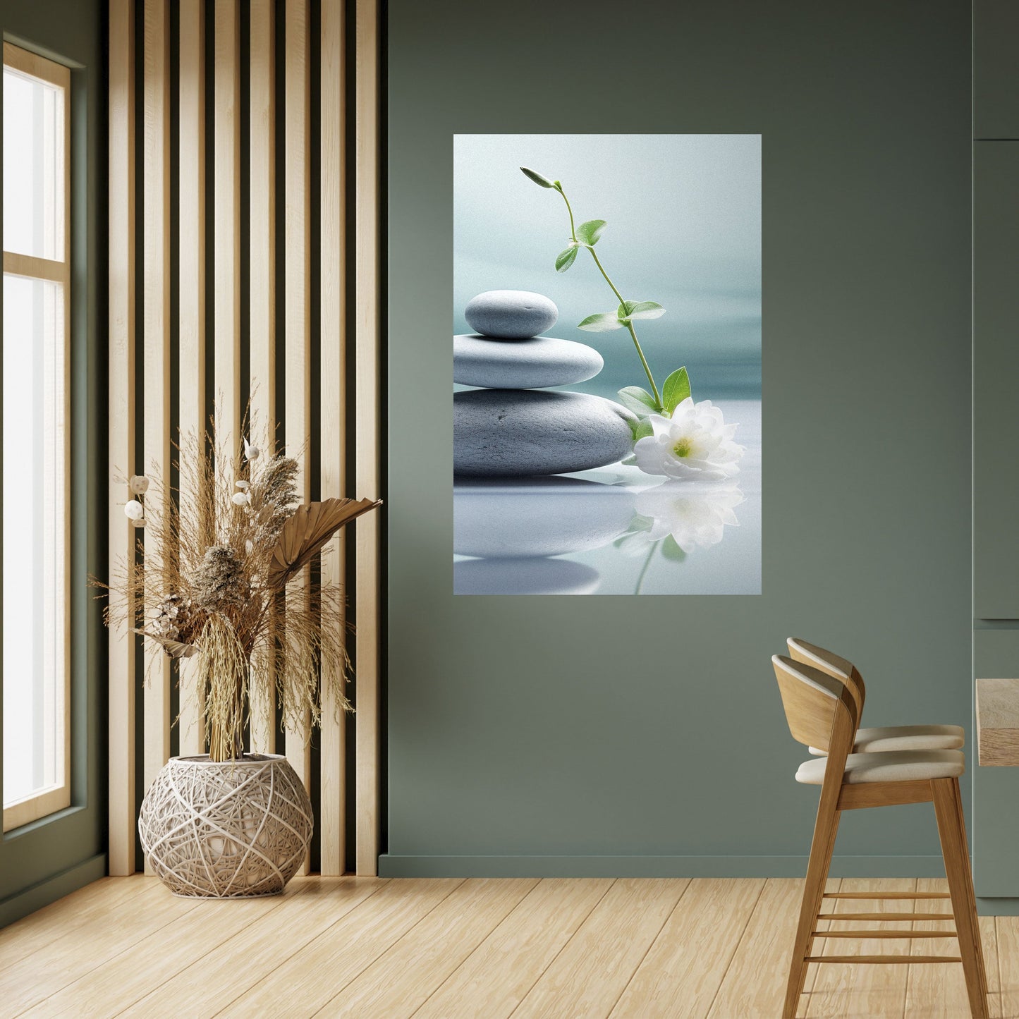 Poster verticale staccabile e attaccabile TRANQUIL STONE BALANCE