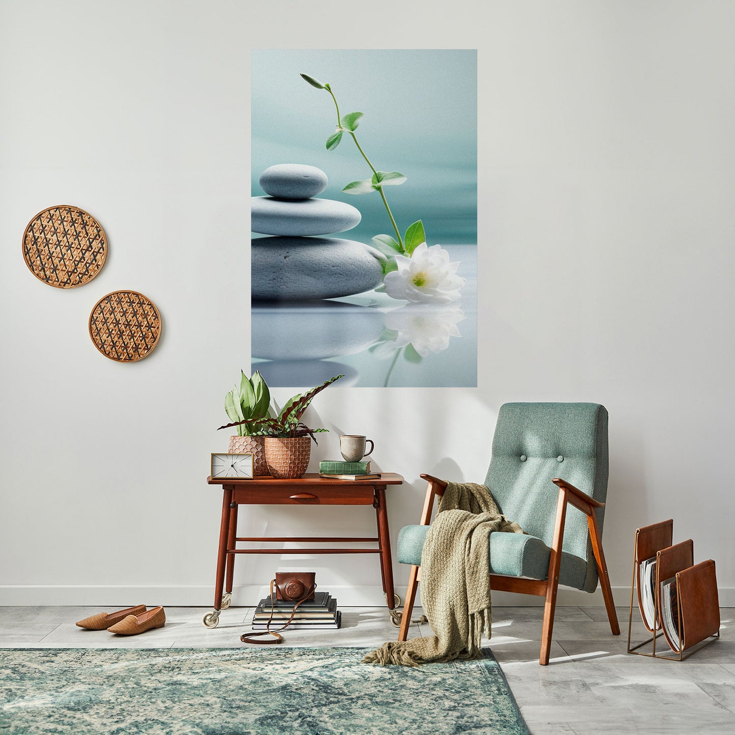Poster verticale staccabile e attaccabile TRANQUIL STONE BALANCE