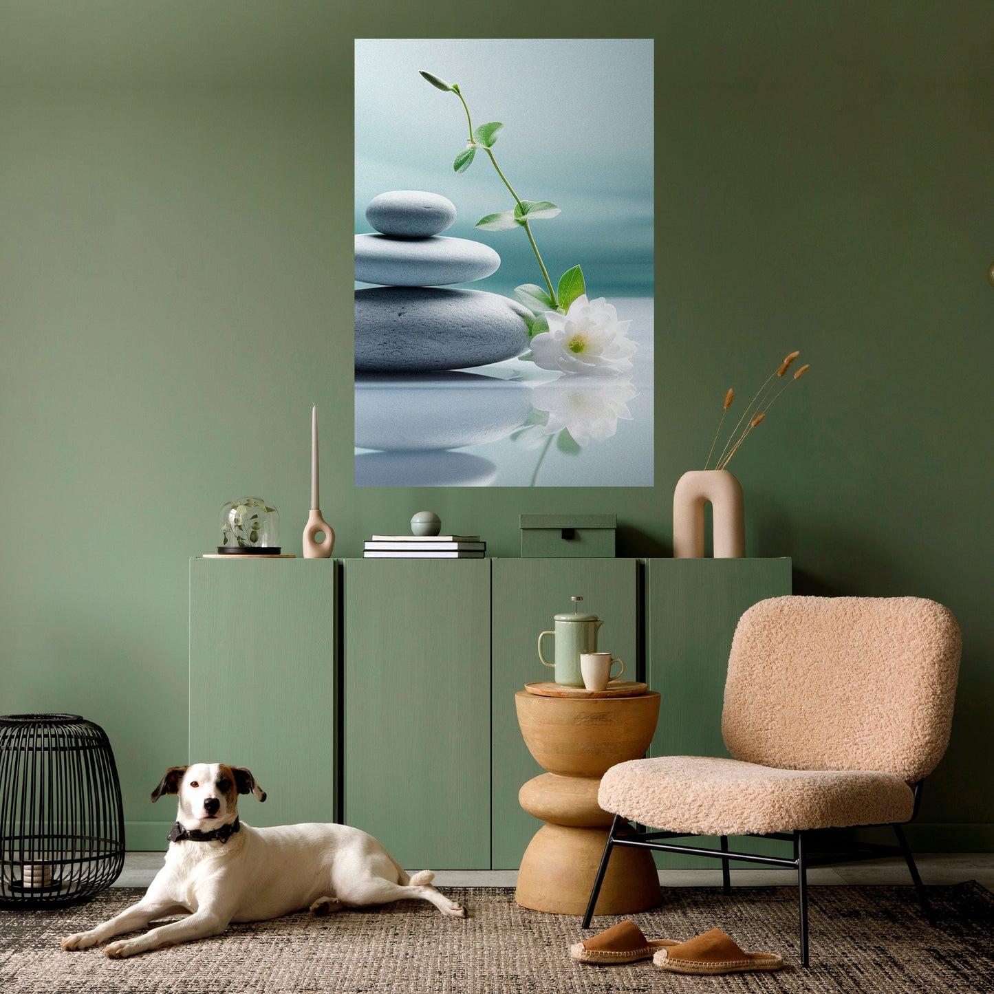 Poster verticale staccabile e attaccabile TRANQUIL STONE BALANCE