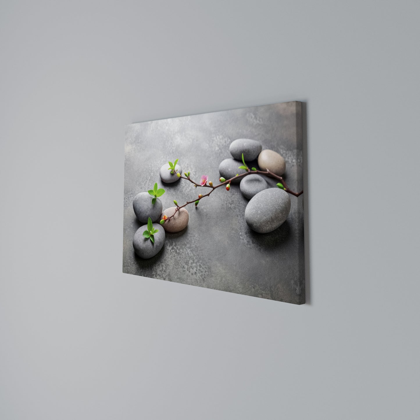 STONES AND BLOSSOMS Stampa su tela orizzontale