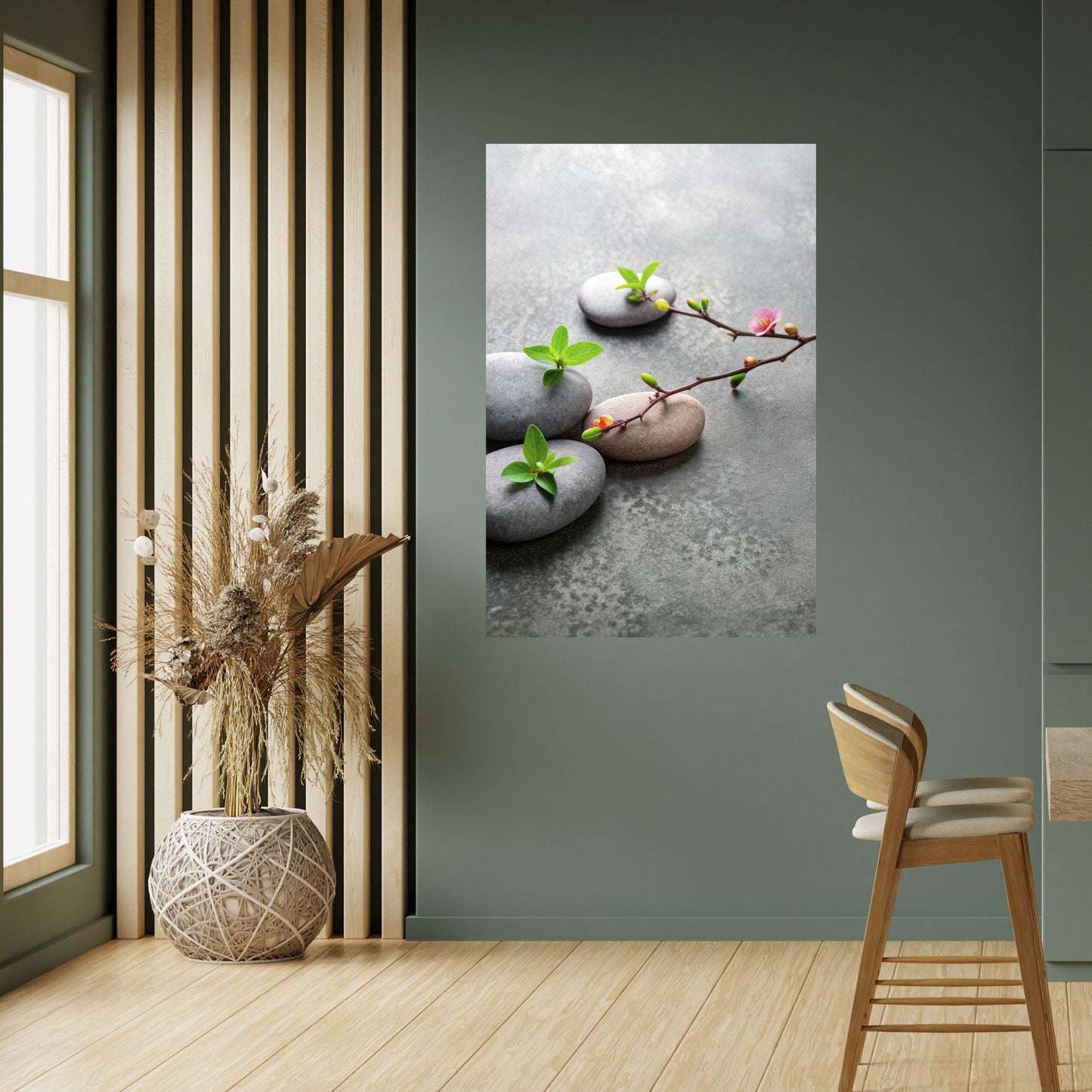 PIETRE E FIORI Poster verticale staccabile e attaccabile