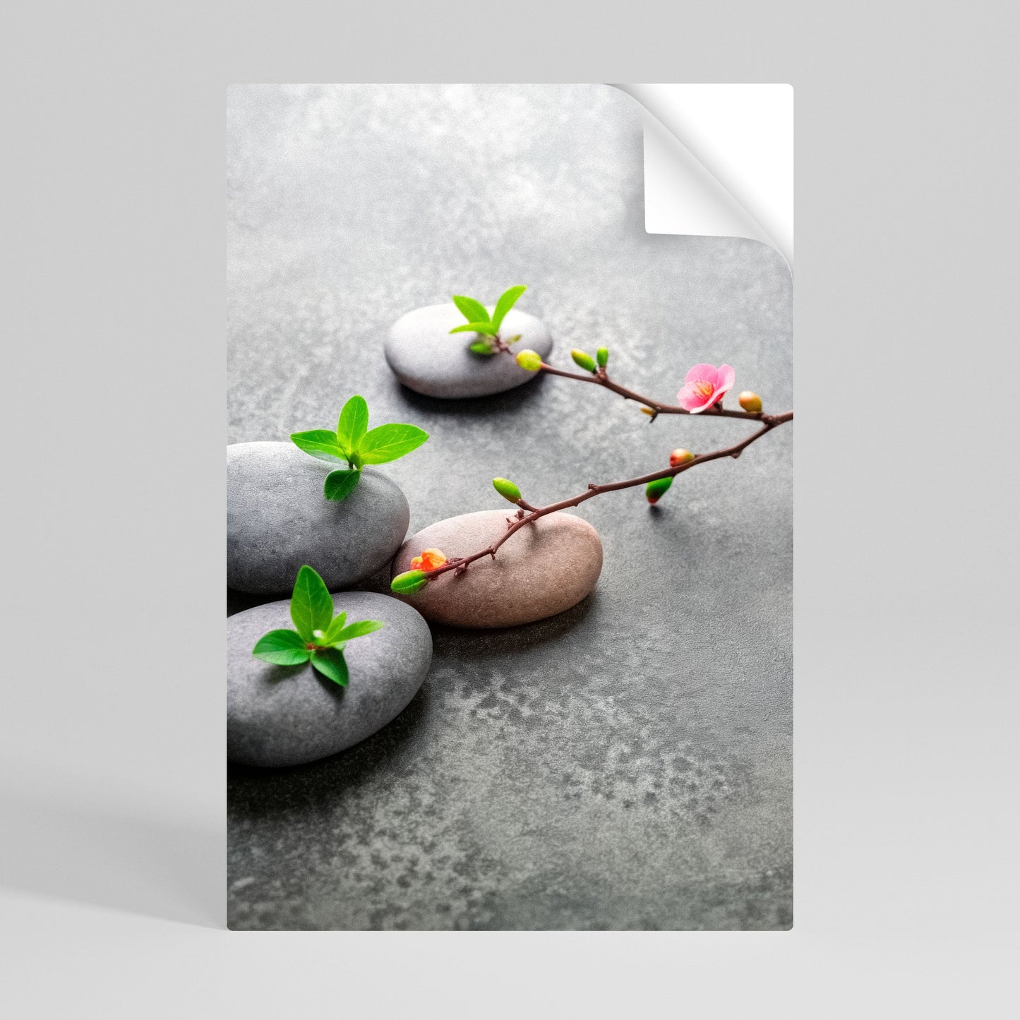 PIETRE E FIORI Poster verticale staccabile e attaccabile