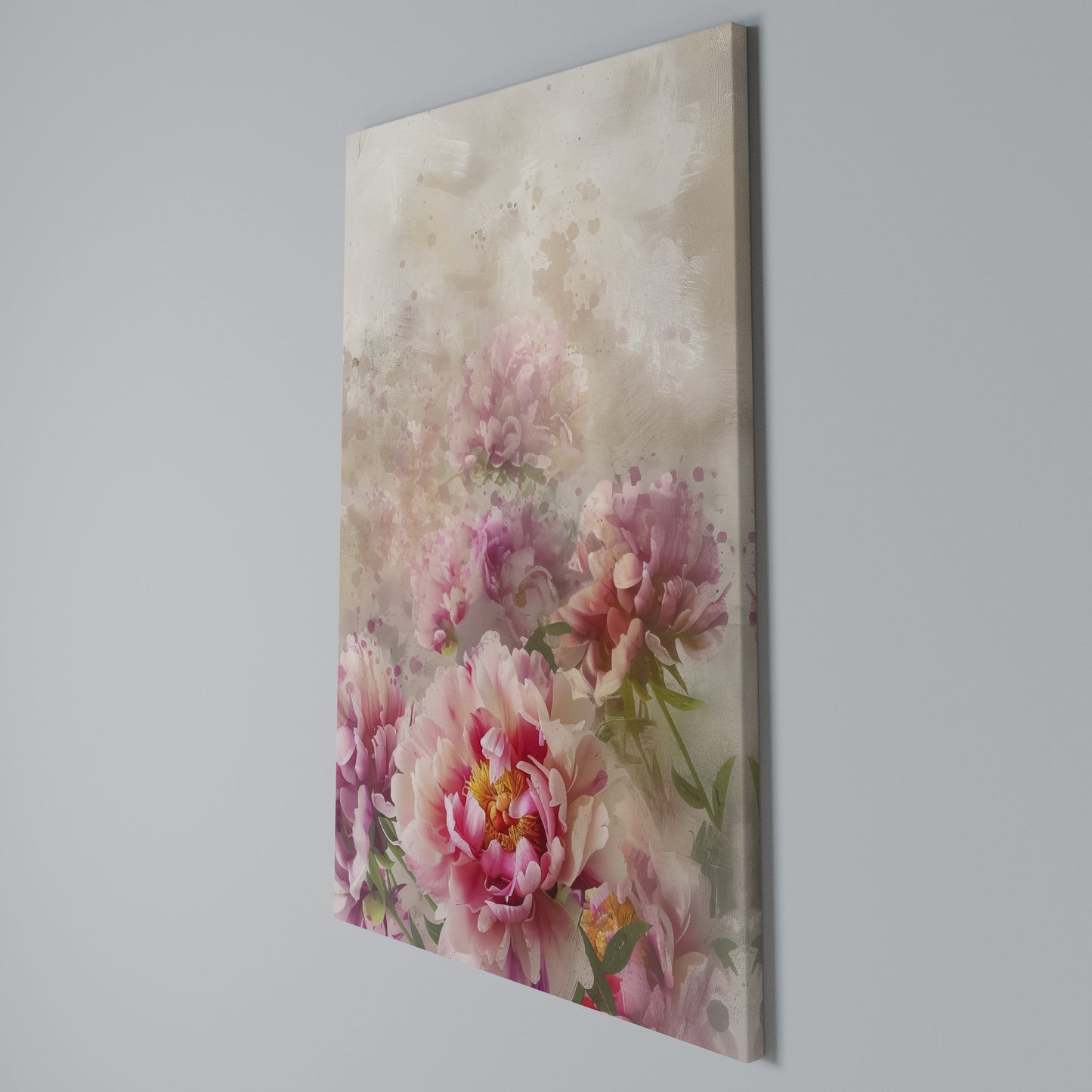 PEONY WHISPER Stampa su Tela Verticale