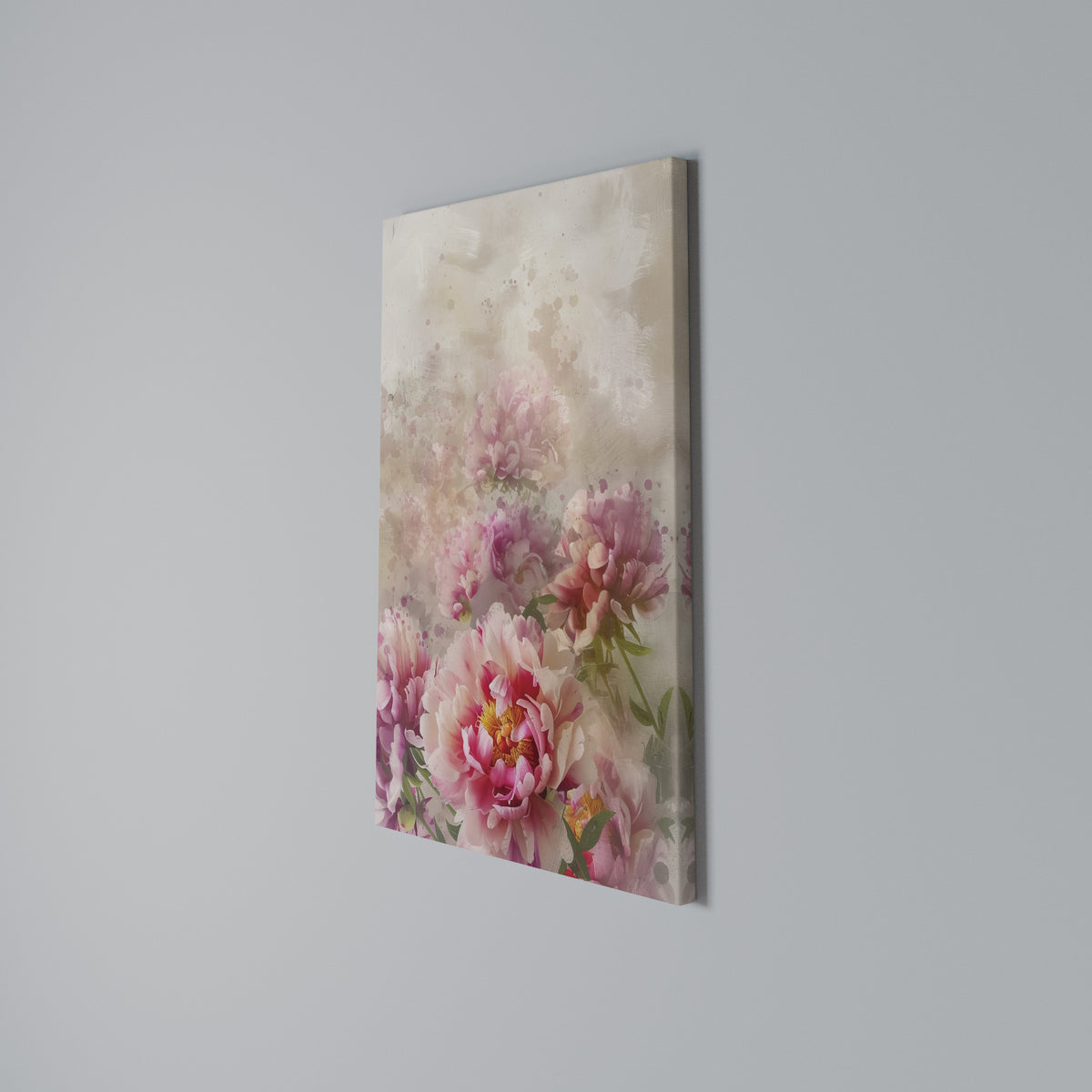 PEONY WHISPER Stampa su tela verticale