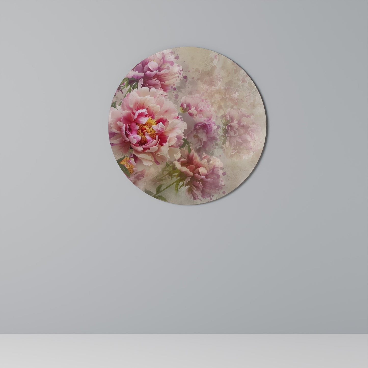 Decorazione murale rotonda PEONY WHISPER