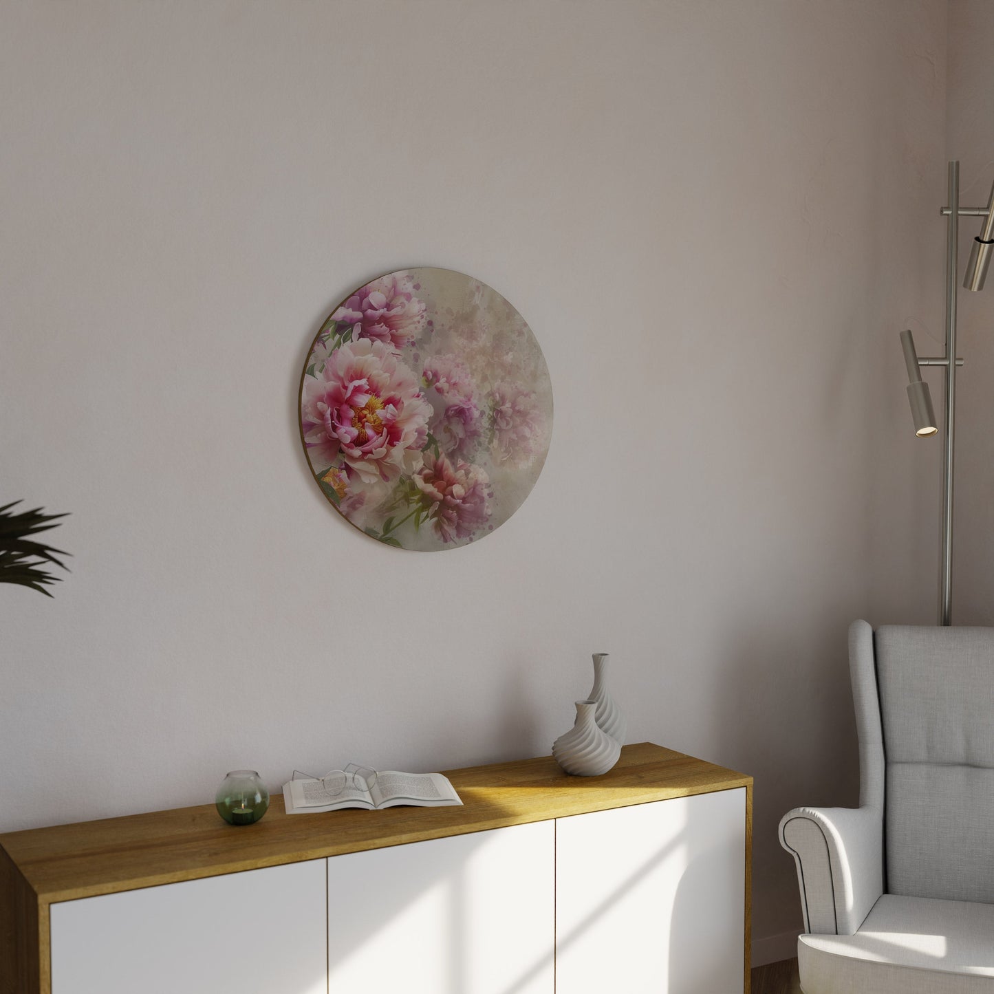 Decorazione murale rotonda PEONY WHISPER