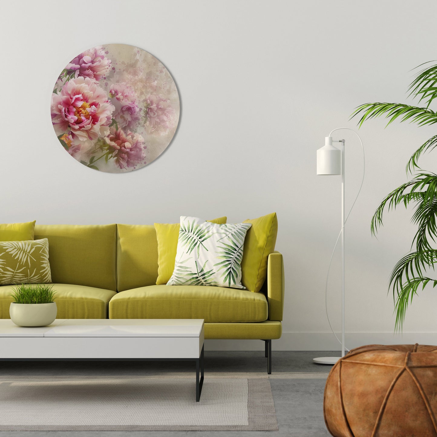 Decorazione murale rotonda PEONY WHISPER