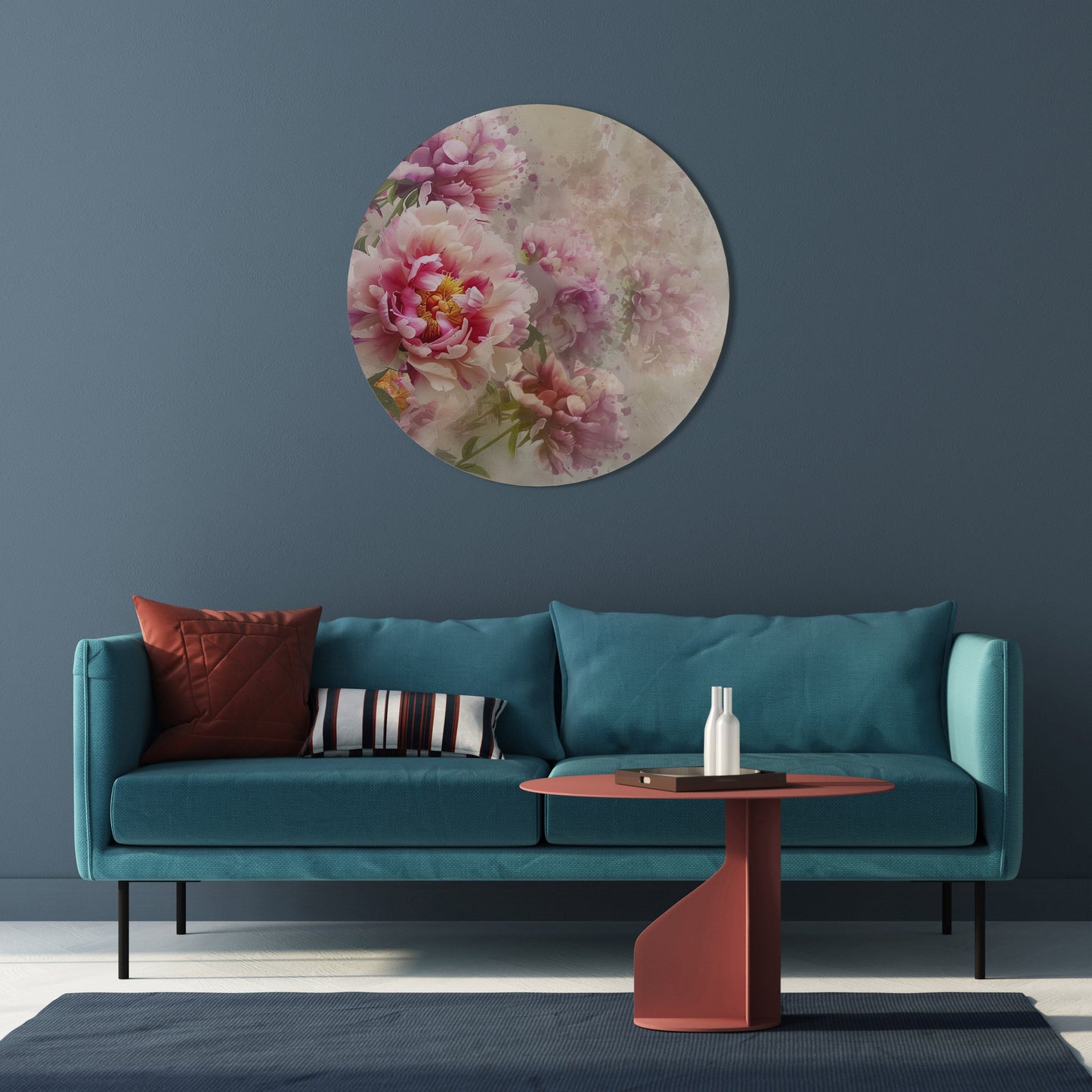 Decorazione murale rotonda PEONY WHISPER