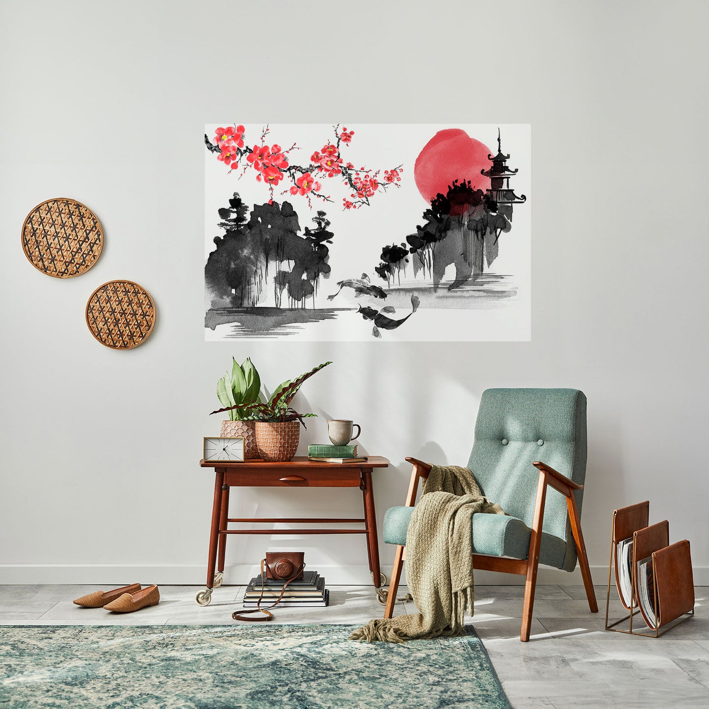 Poster orizzontale staccabile e attaccabile CHERRY SHADOWS