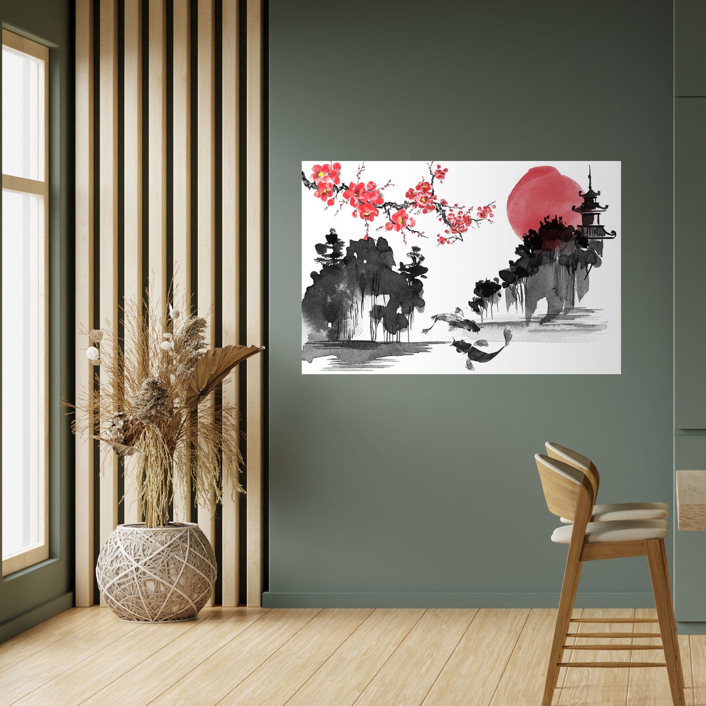 Poster orizzontale staccabile e attaccabile CHERRY SHADOWS