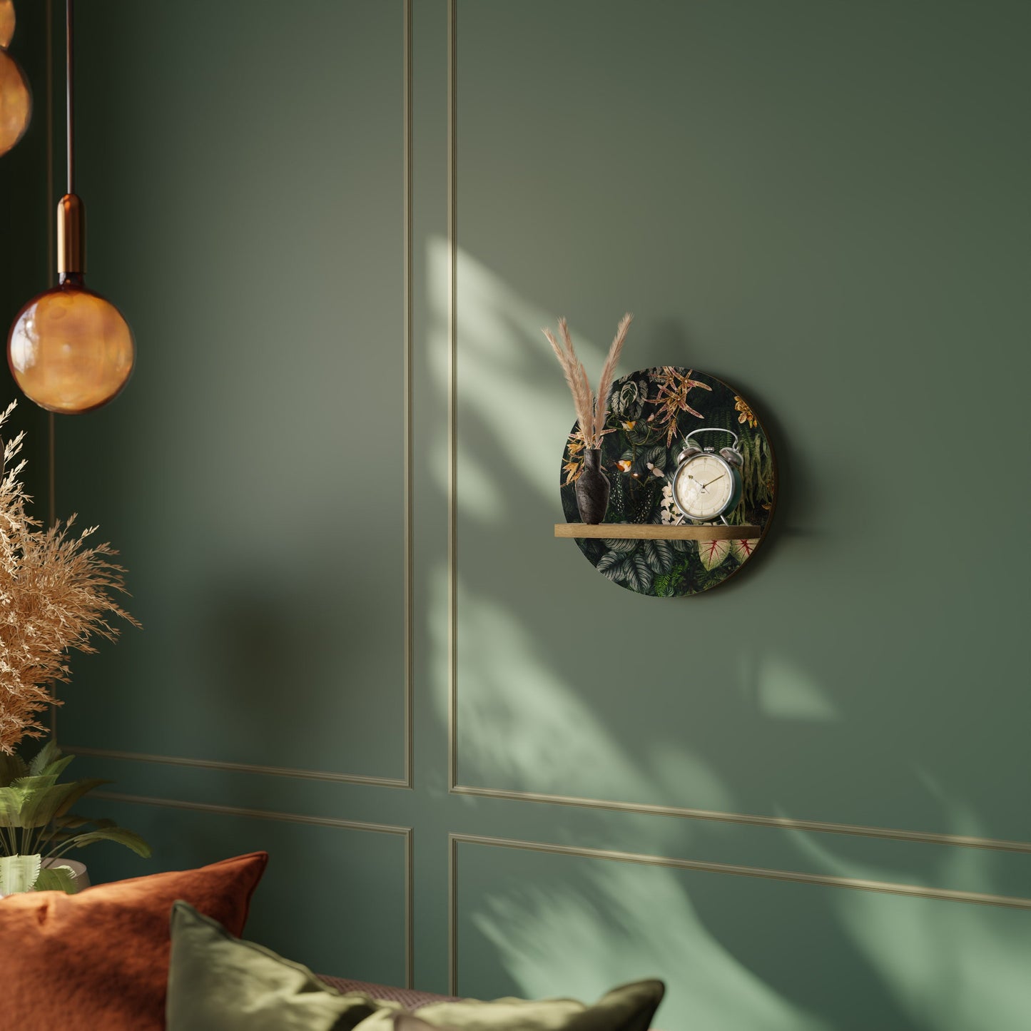 SILENT WILDERNESS Mensola rotonda per opere d'arte in effetto rovere