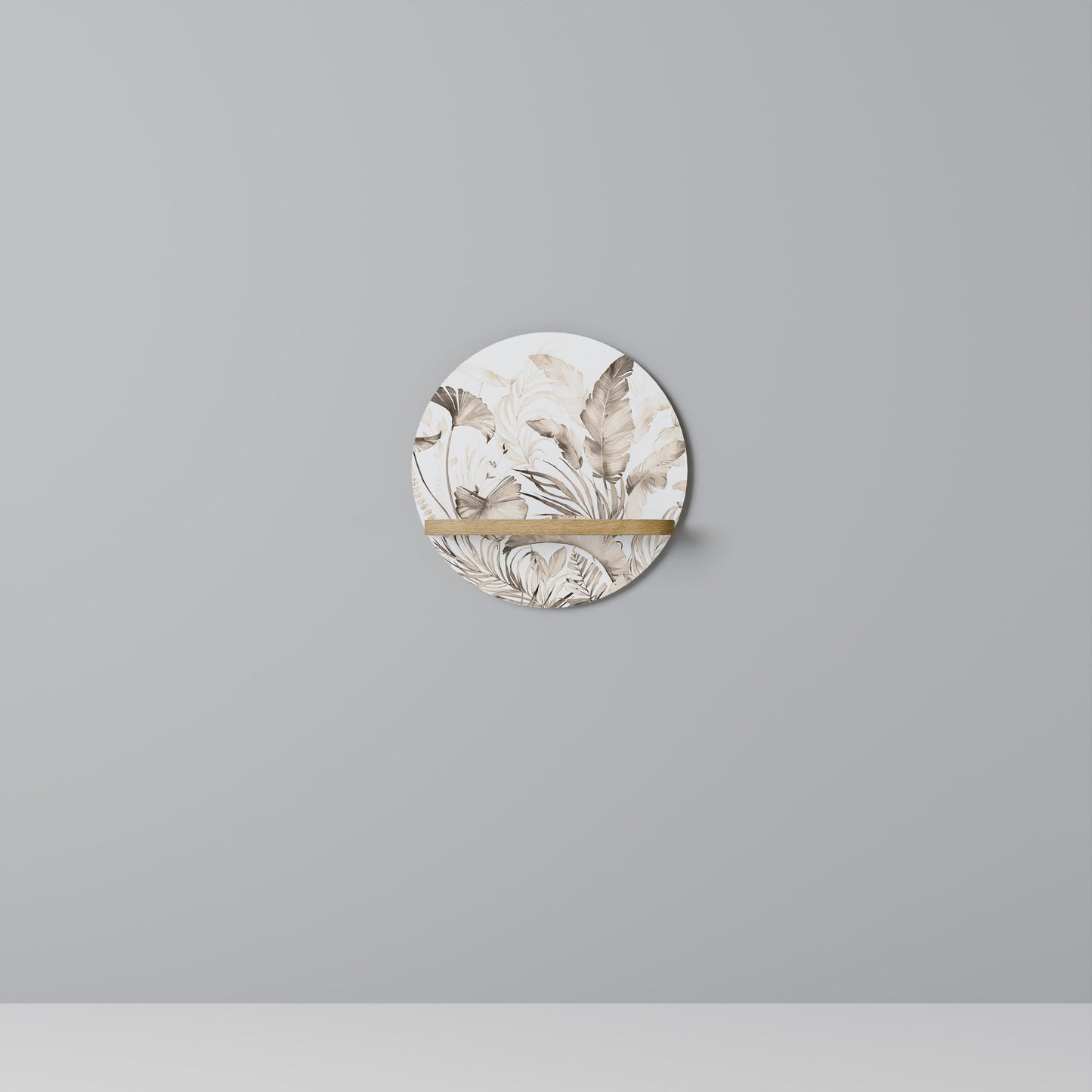 GRACEFUL DAYS Mensola rotonda per opere d'arte in effetto rovere
