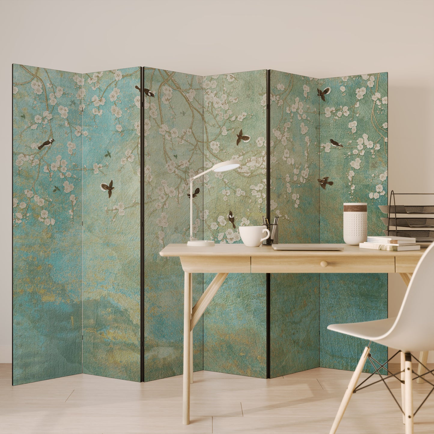 BLOOMING CHARM Divisorio decorativo per ambienti a 6 pannelli