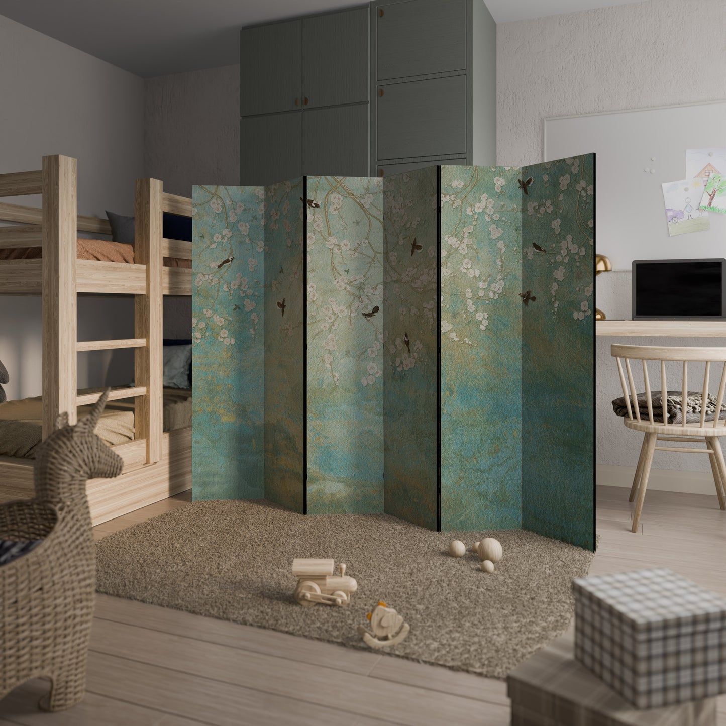 BLOOMING CHARM Divisorio decorativo per ambienti a 6 pannelli