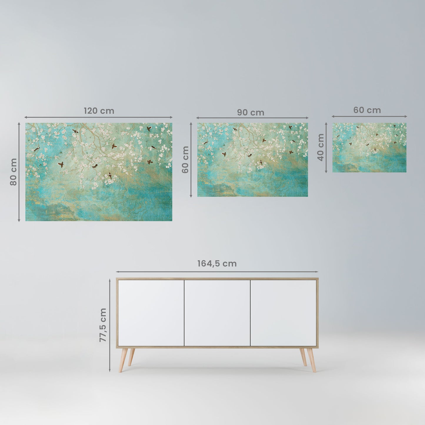 Poster orizzontale staccabile e attaccabile BLOOMING CHARM