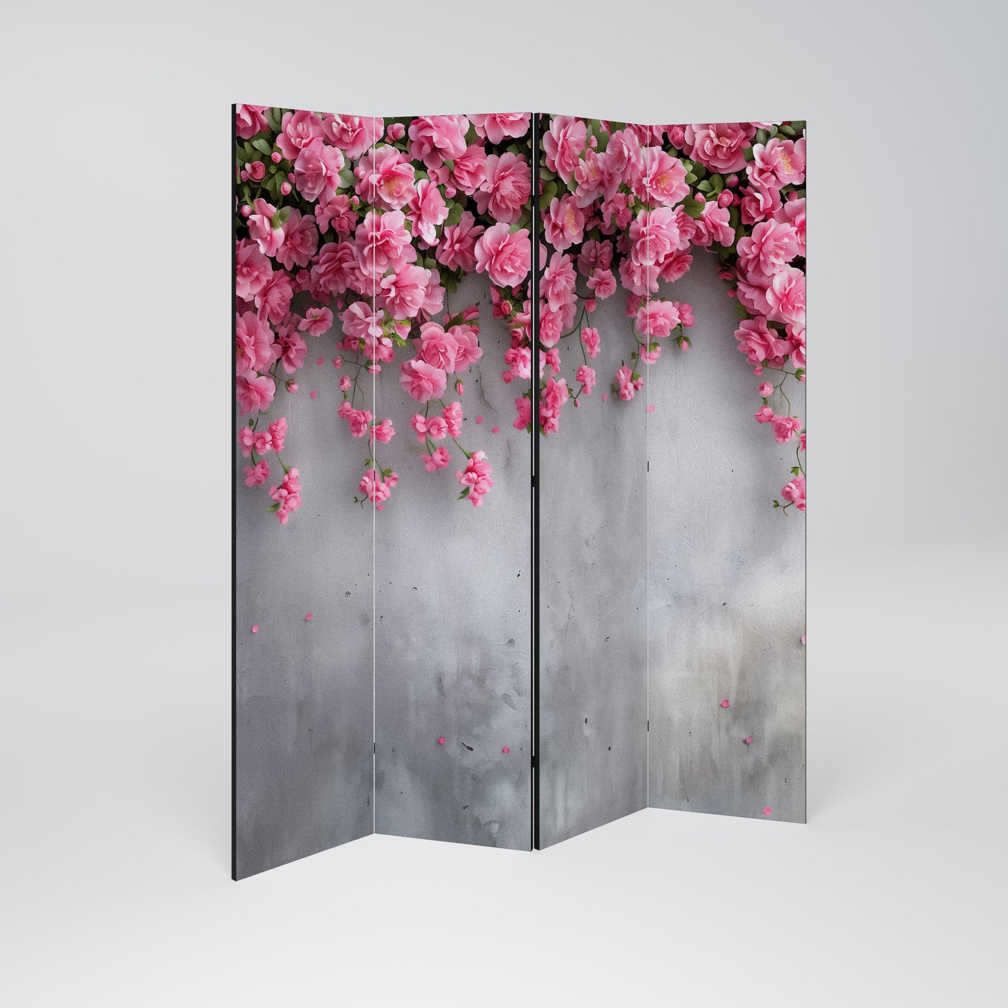 SERENE FLOWER FOLD Divisorio decorativo per ambienti a 4 pannelli