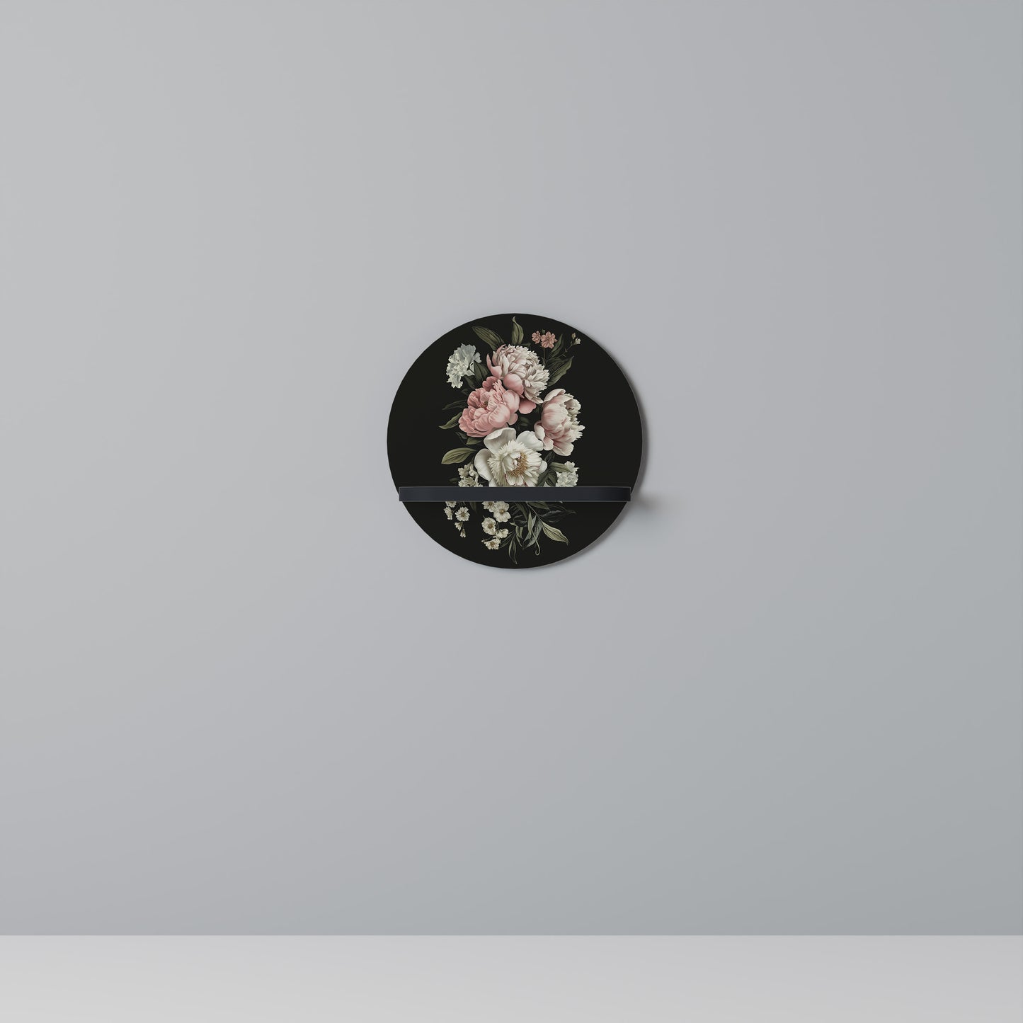 Mensola rotonda LUSH ELEGANCE con finitura nera