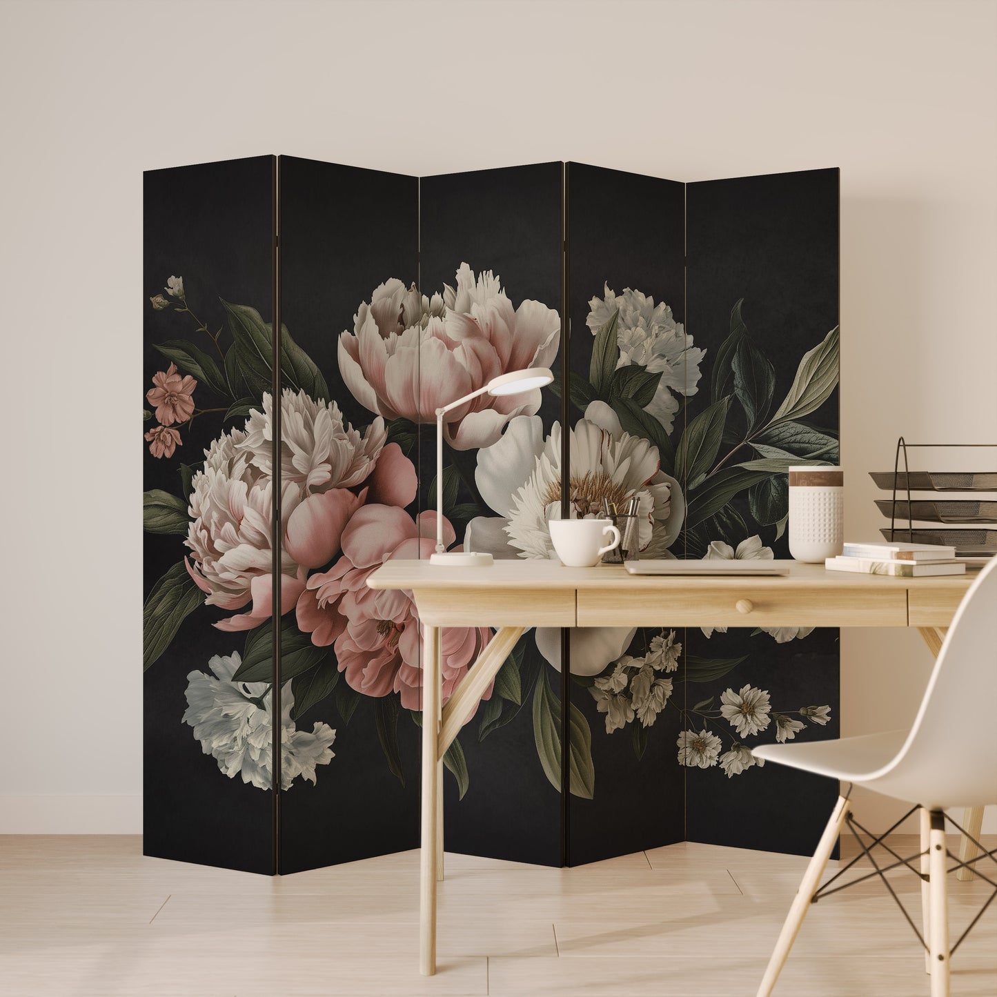 LUSH ELEGANCE Divisorio decorativo per ambienti a 5 pannelli