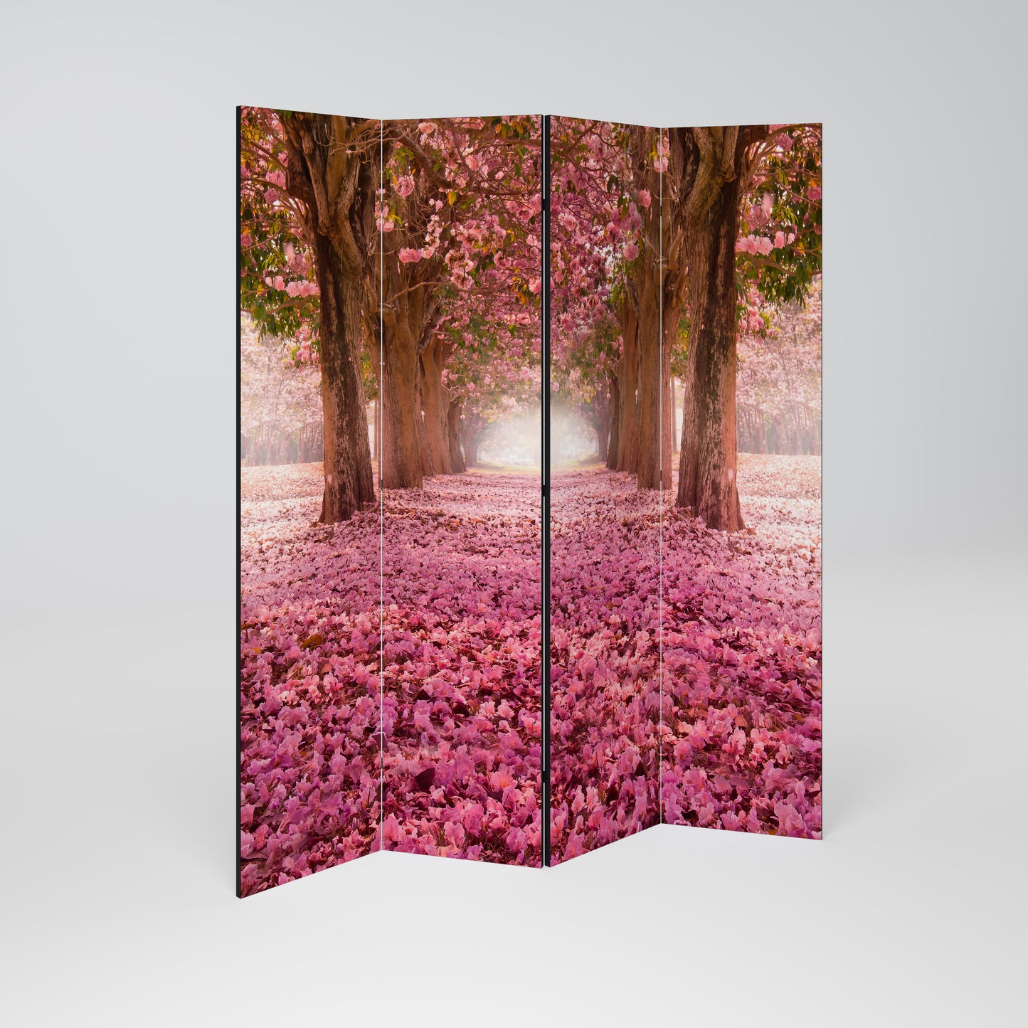 BLOSSOMING PATHWAYS Divisorio decorativo per ambienti a 4 pannelli