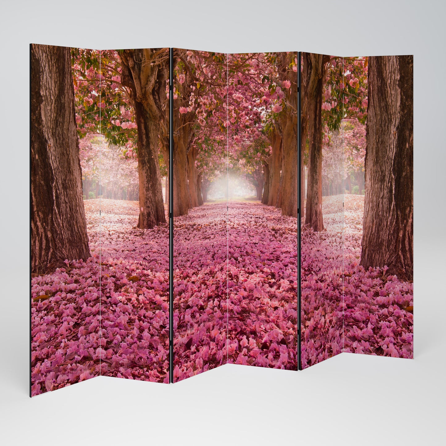 BLOSSOMING PATHWAYS Divisorio decorativo per ambienti a 6 pannelli