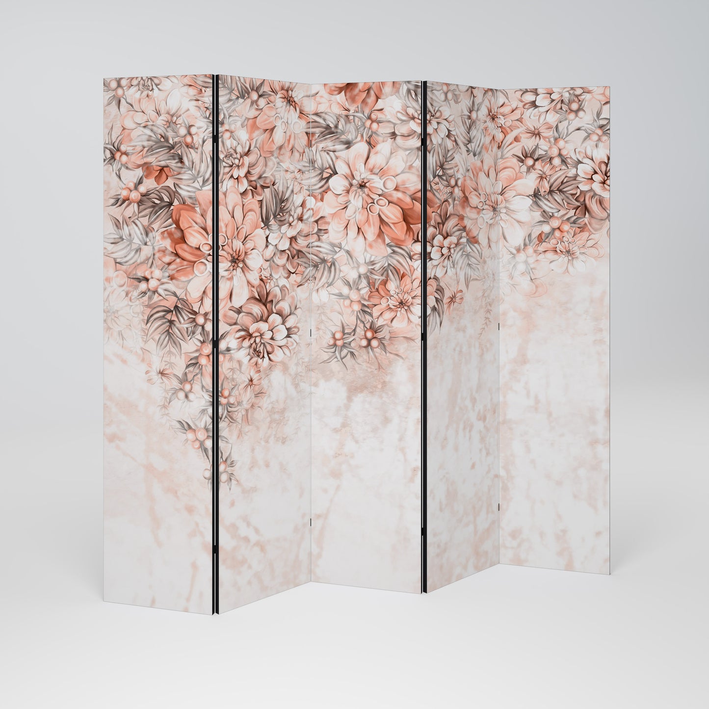 MARBLE GARDEN FANTASY Divisorio decorativo per ambienti a 5 pannelli