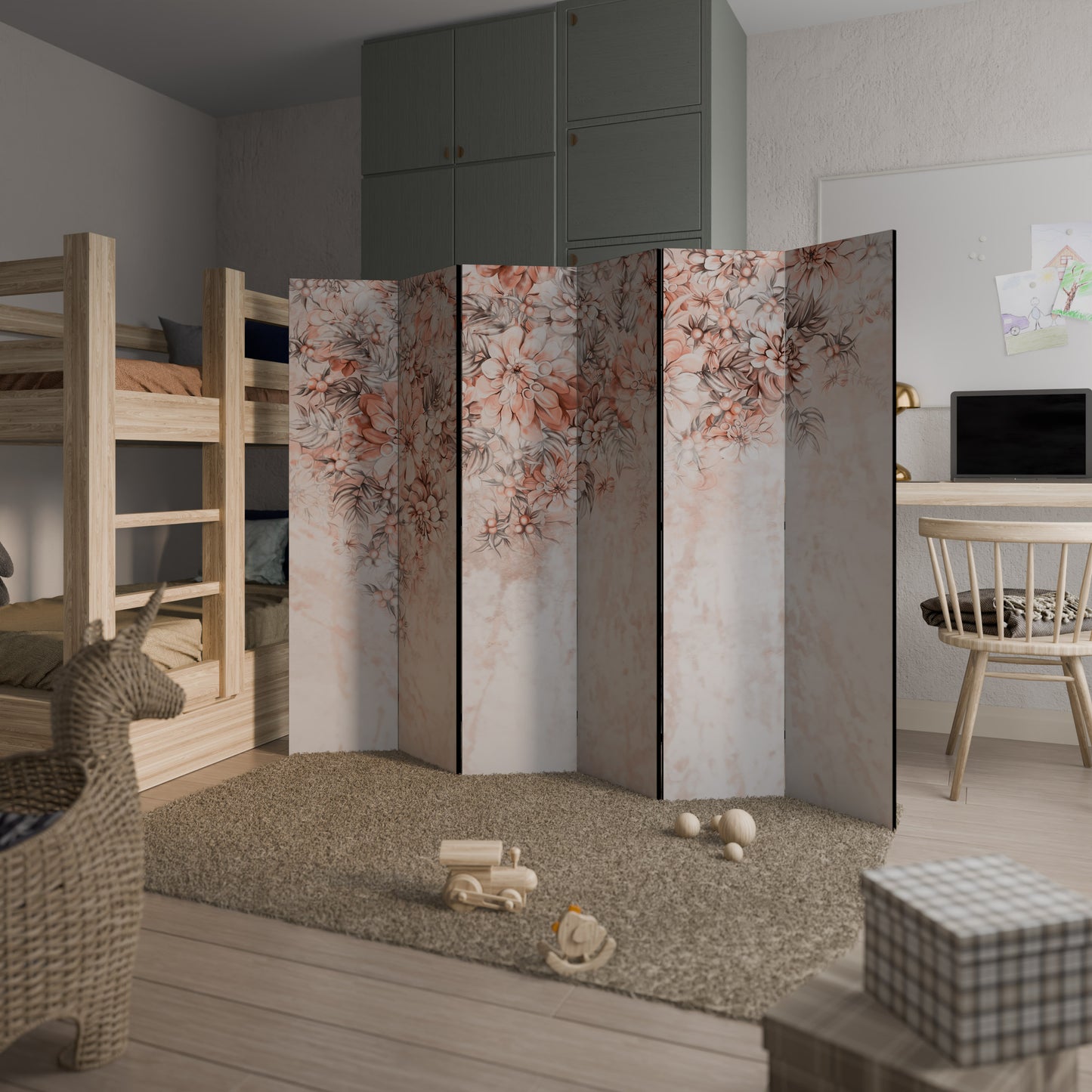 MARBLE GARDEN FANTASY Divisorio decorativo per ambienti a 6 pannelli