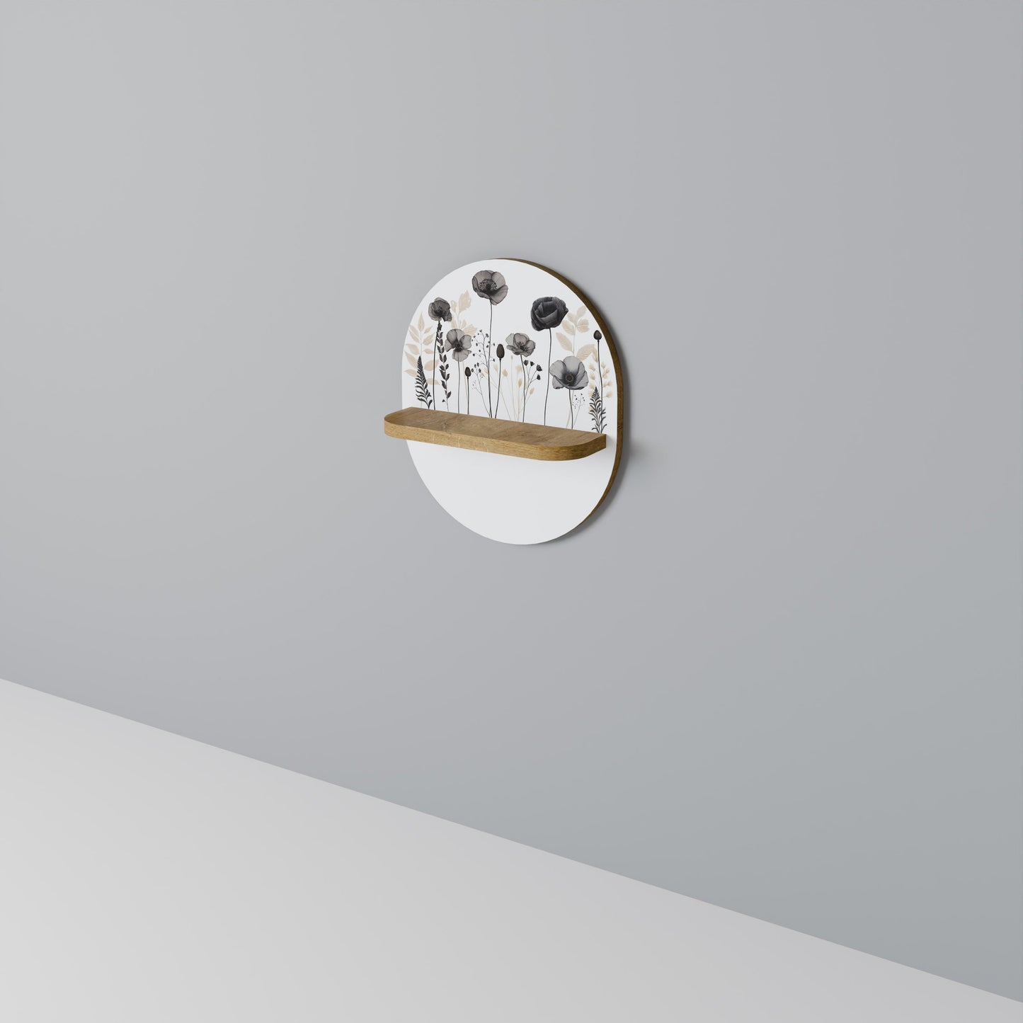 POPPY ALLURE Mensola ovale in effetto rovere