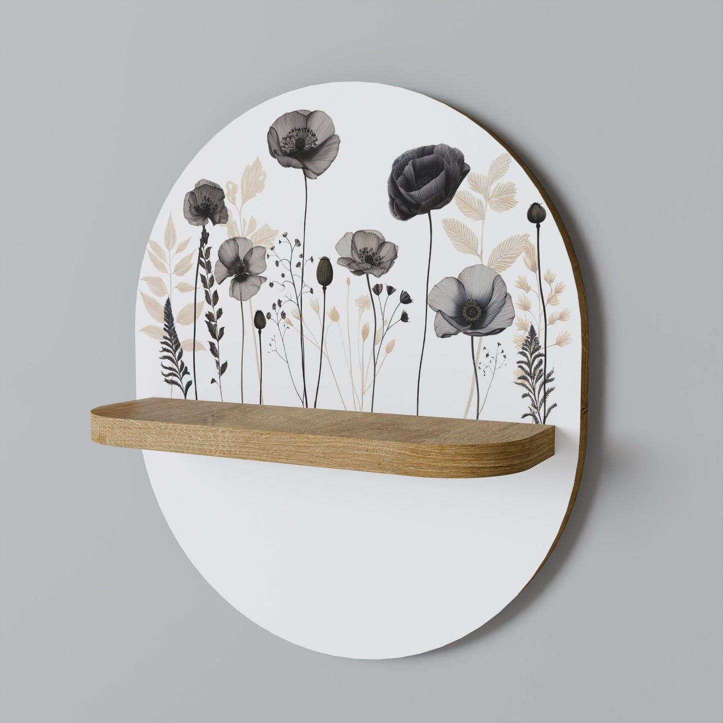 POPPY ALLURE Mensola ovale in effetto rovere