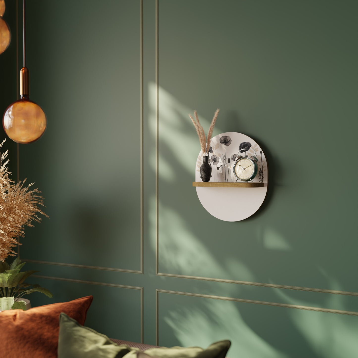 POPPY ALLURE Mensola ovale in effetto rovere