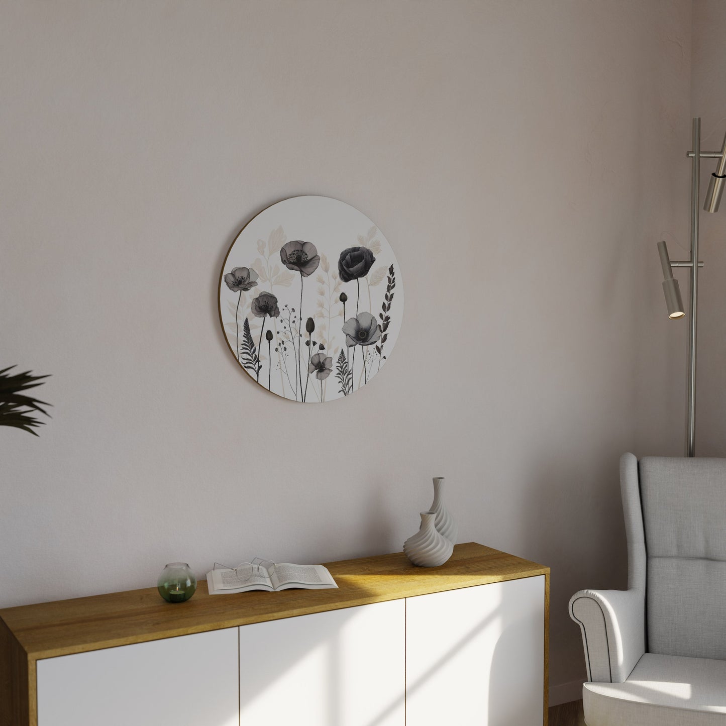POPPY ALLURE Round Wall Art