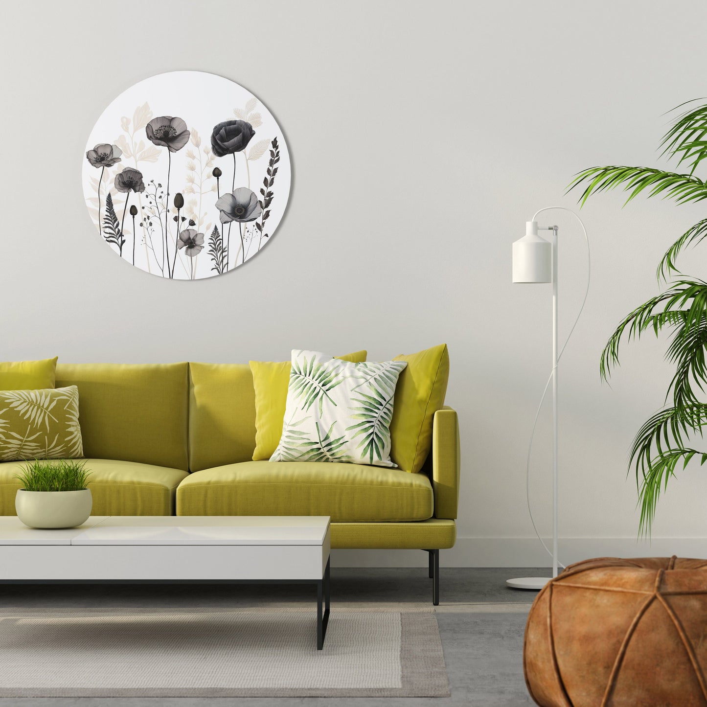 POPPY ALLURE Round Wall Art