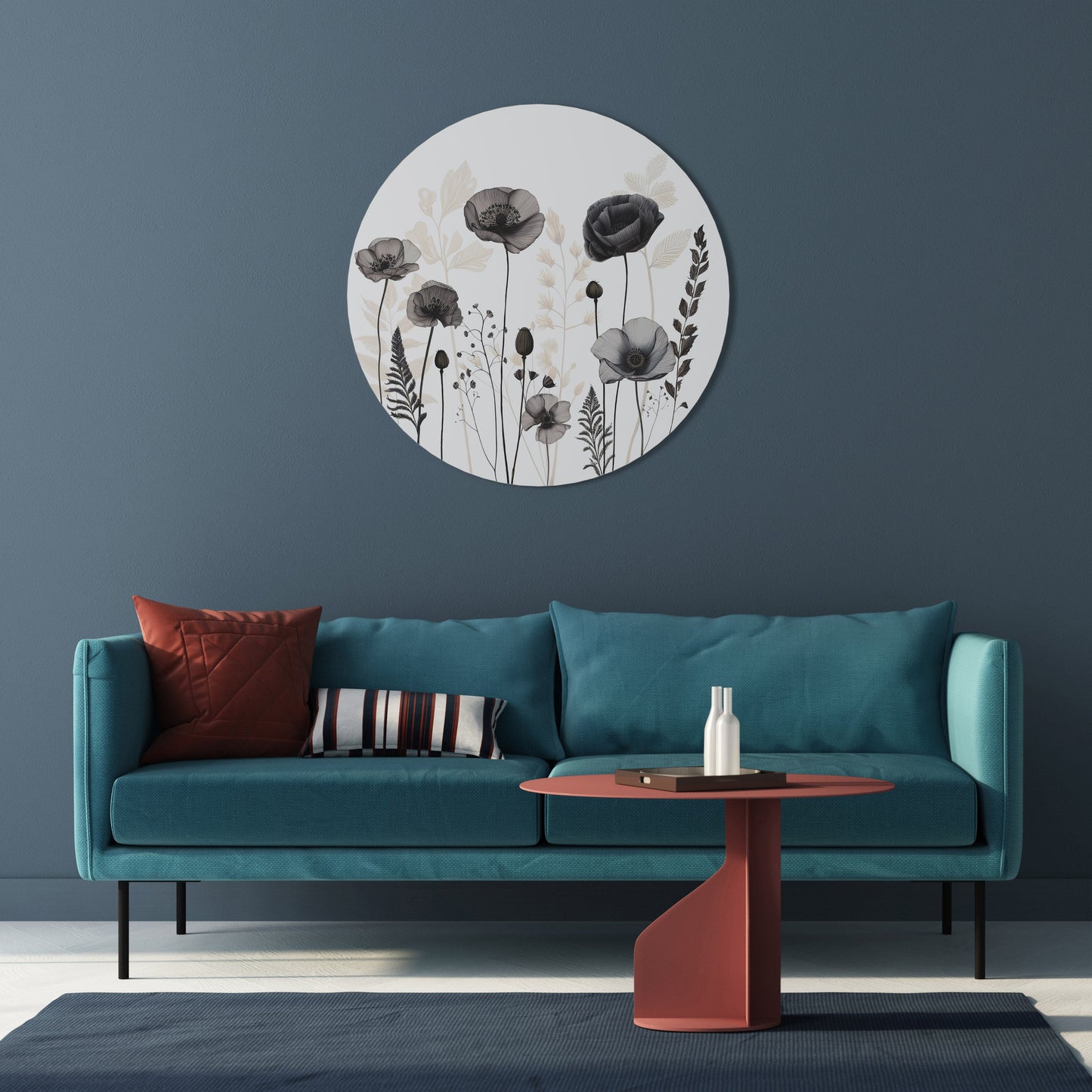 POPPY ALLURE Round Wall Art