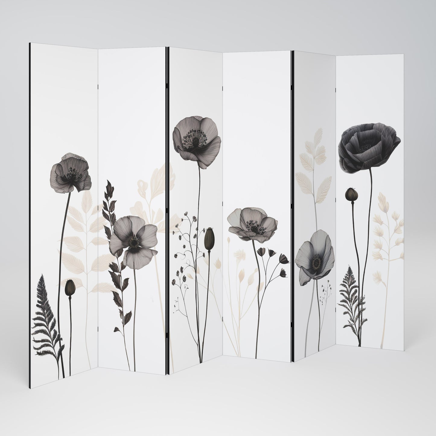 POPPY ALLURE Divisorio decorativo per ambienti a 6 pannelli