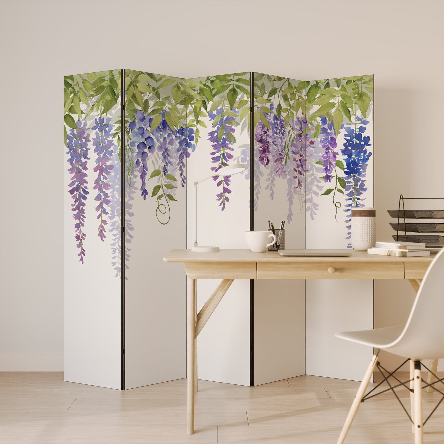 BOTANICAL BREEZE Divisorio decorativo per ambienti a 5 pannelli