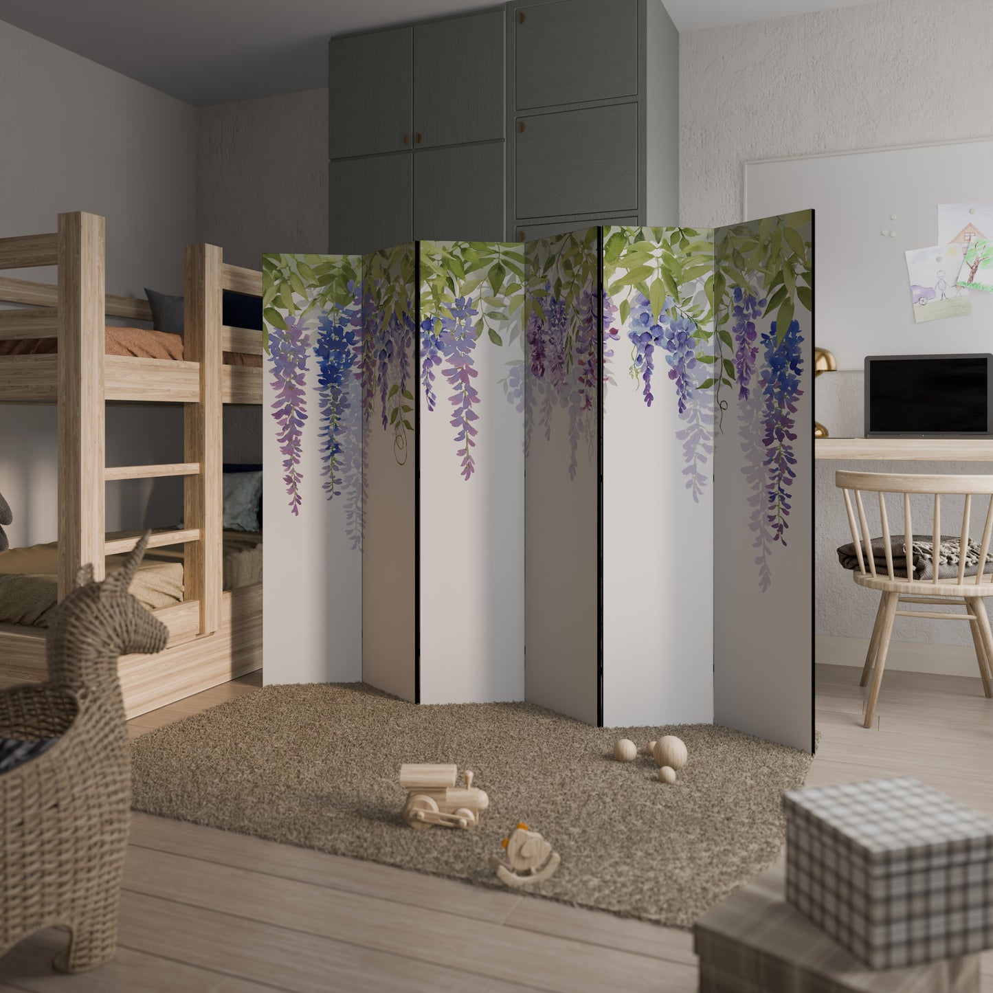 BOTANICAL BREEZE Divisorio decorativo per ambienti a 6 pannelli