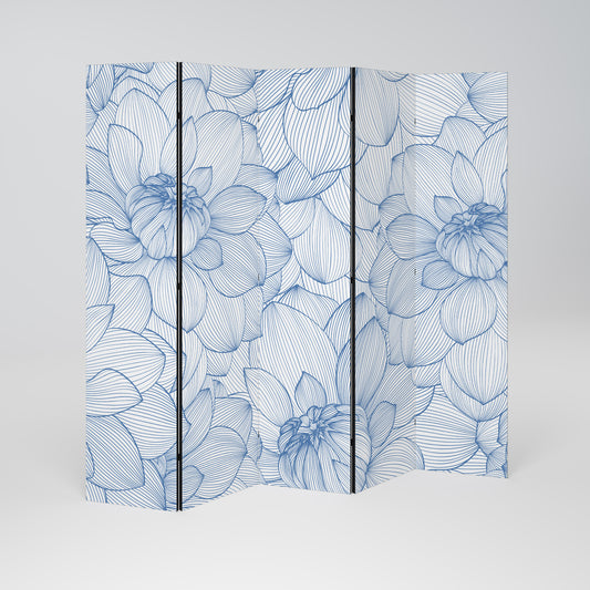 LUSH LINEAR BLOOMS Divisorio decorativo per ambienti a 5 pannelli