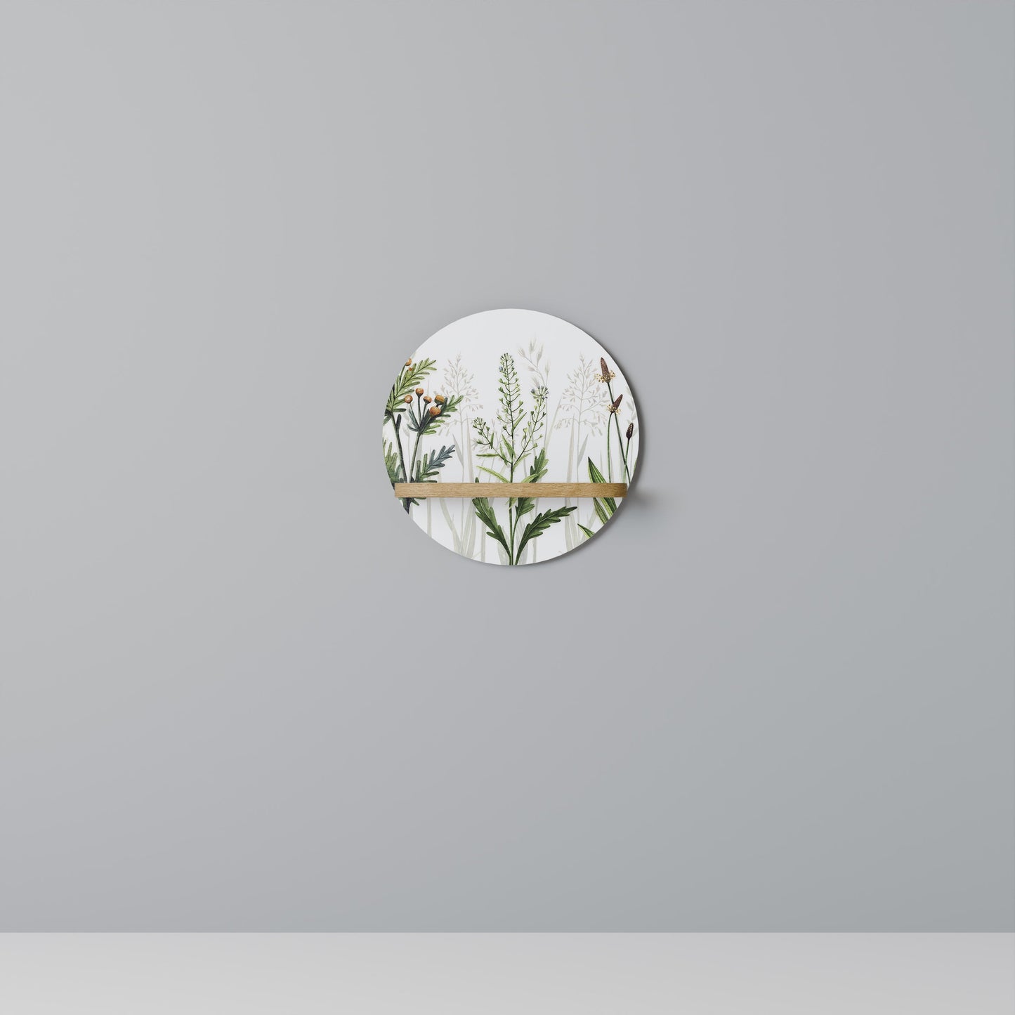 HERBAL DREAM Mensola rotonda per arte in effetto rovere