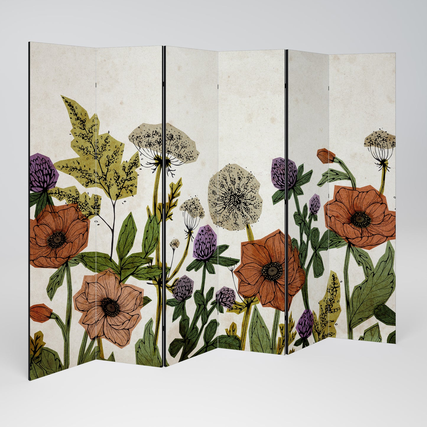 SPROUT ELEGANCE Divisorio decorativo per ambienti a 6 pannelli