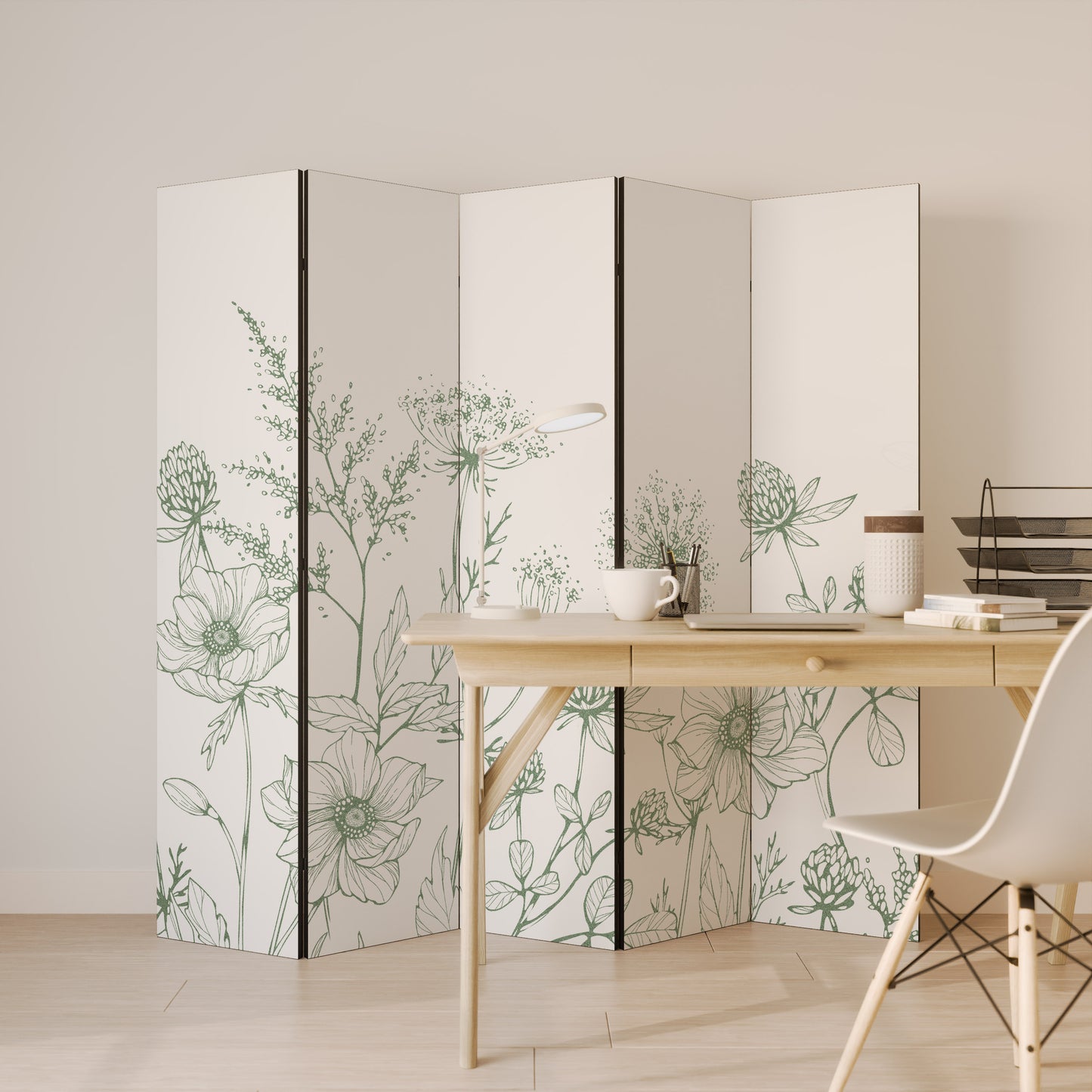 WILDER BEAUTY Divisorio decorativo per ambienti a 5 pannelli
