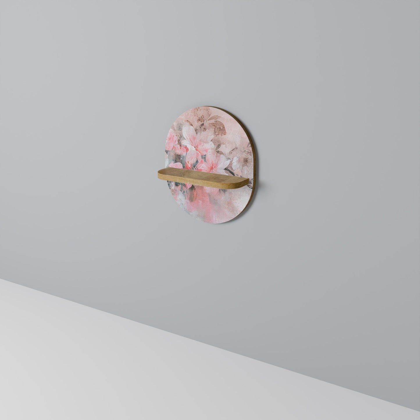 Mensola ovale CHERRY BLOSSOM in effetto rovere
