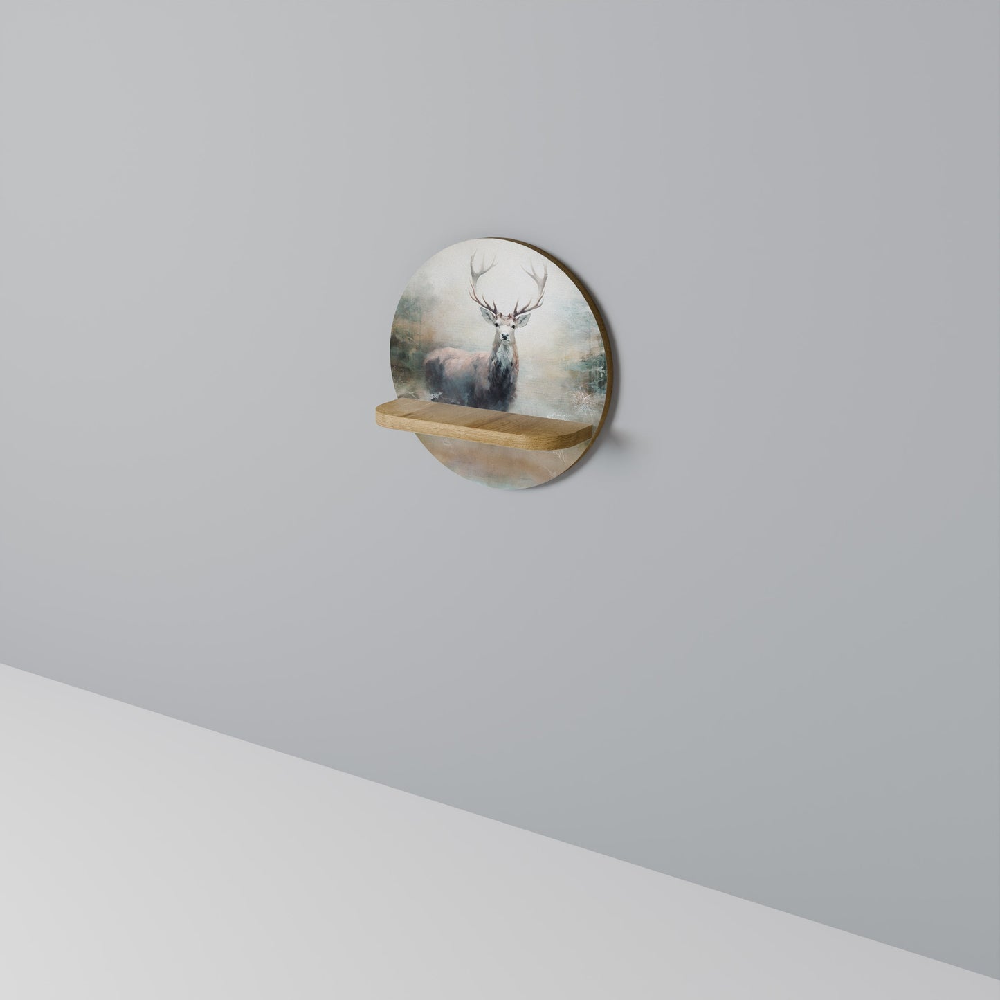 FOREST KING Mensola rotonda per arte in effetto rovere