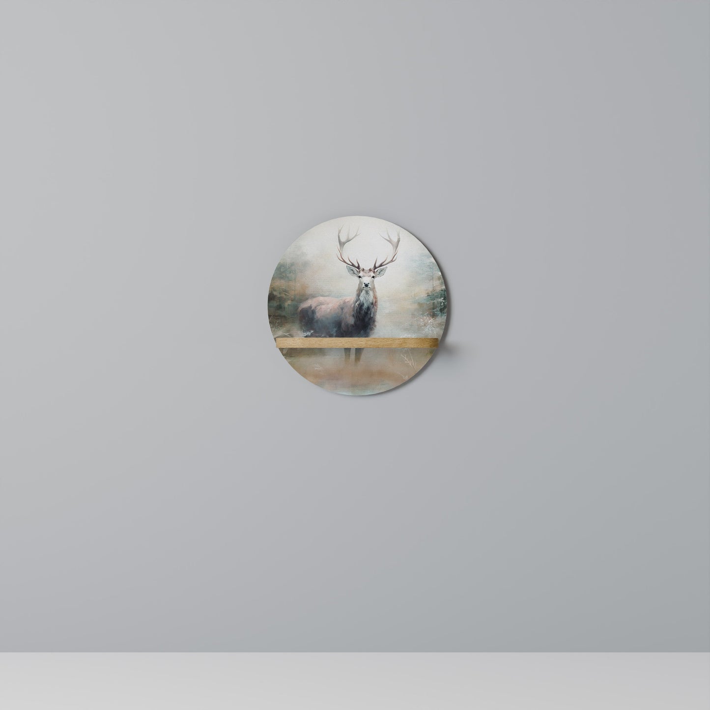 FOREST KING Mensola rotonda per arte in effetto rovere