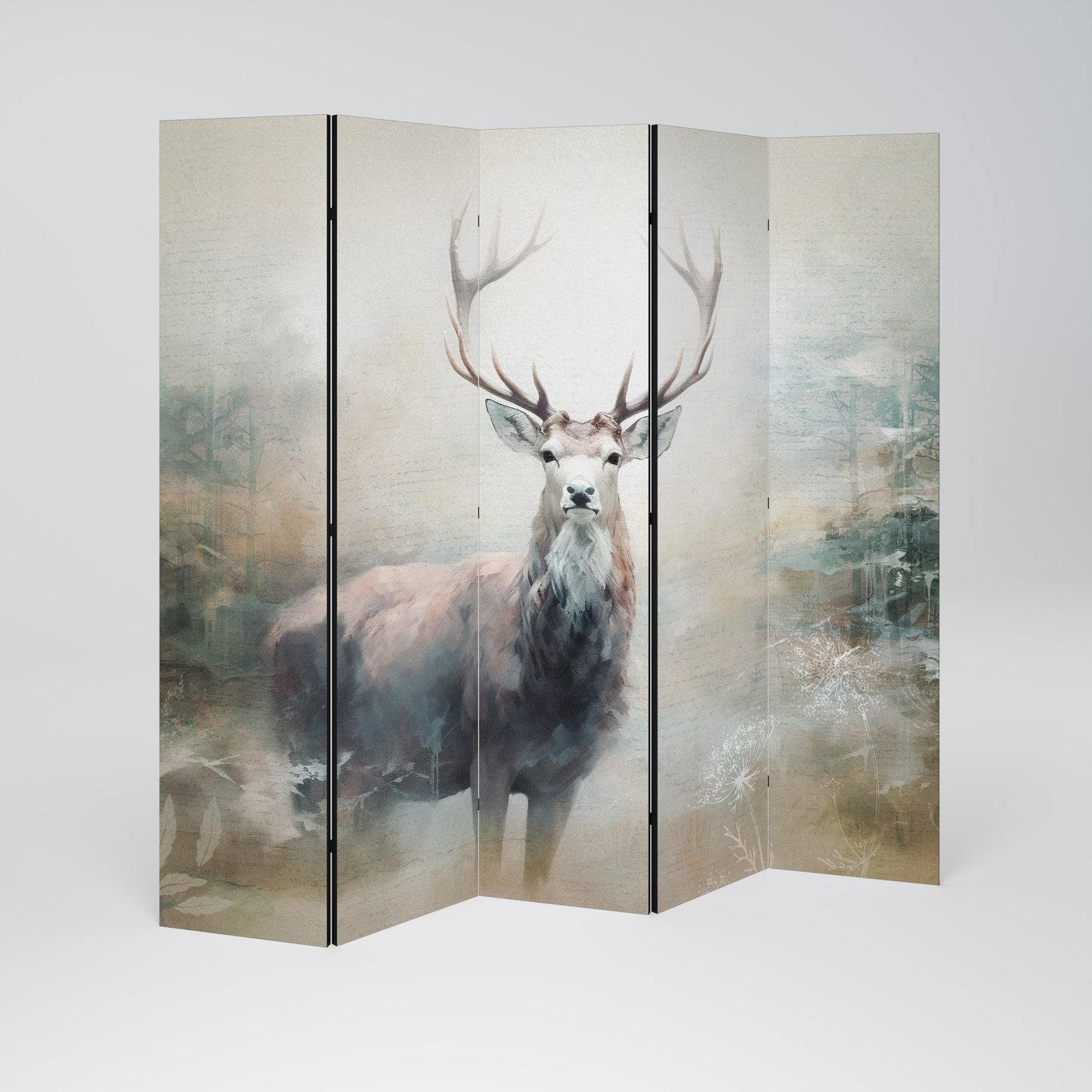 FOREST KING Divisorio decorativo per ambienti a 5 pannelli